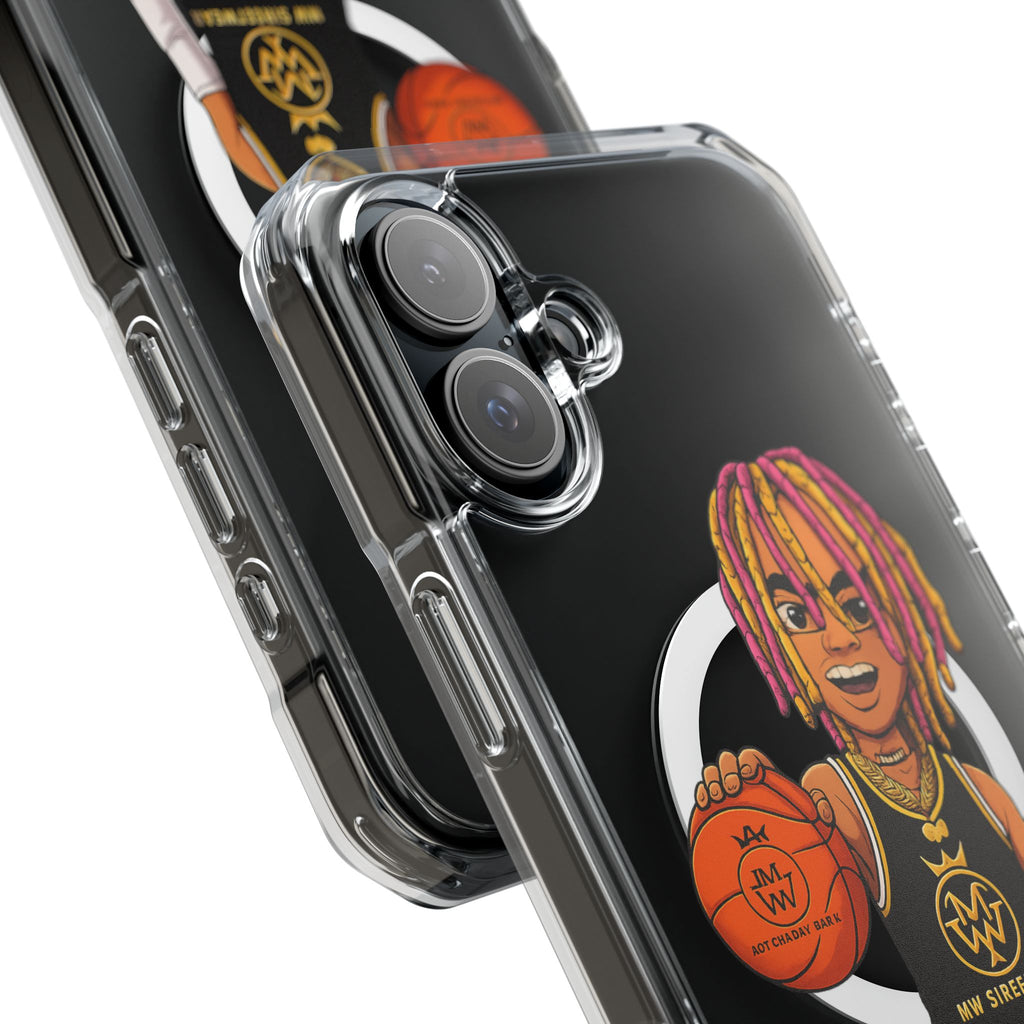 Clear Magnetic Phone Case — MW Streetwear Basketball Character Design