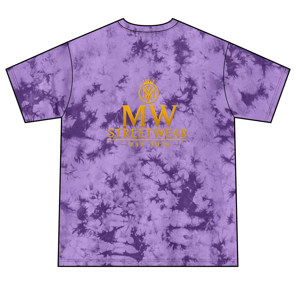 Tie-Dye Tee — MW Streetwear Gold Logo Crystal Tie-Dye T-Shirt