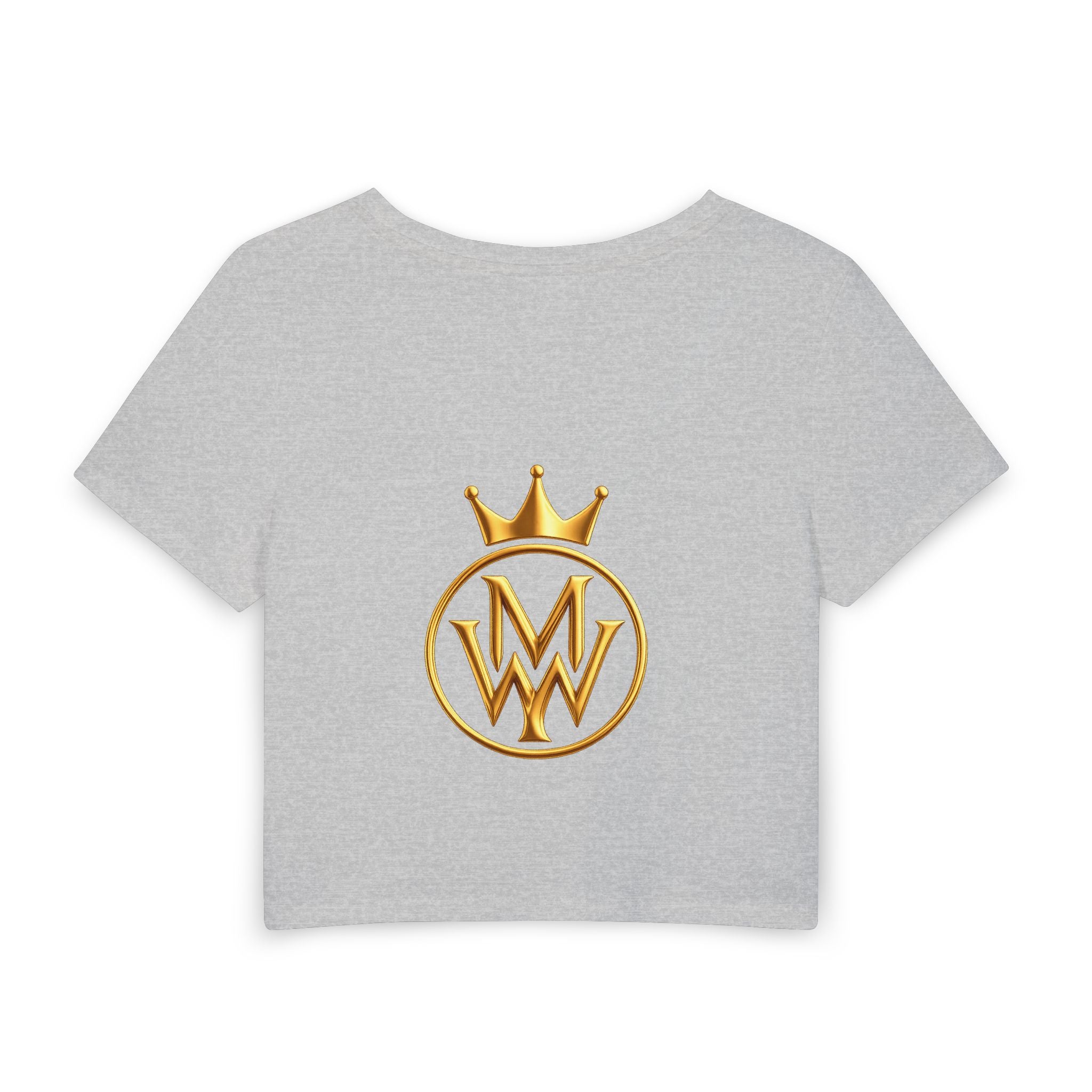 Women's Baby Tee — Gold Crown MW Streetwear Logo Crop Top