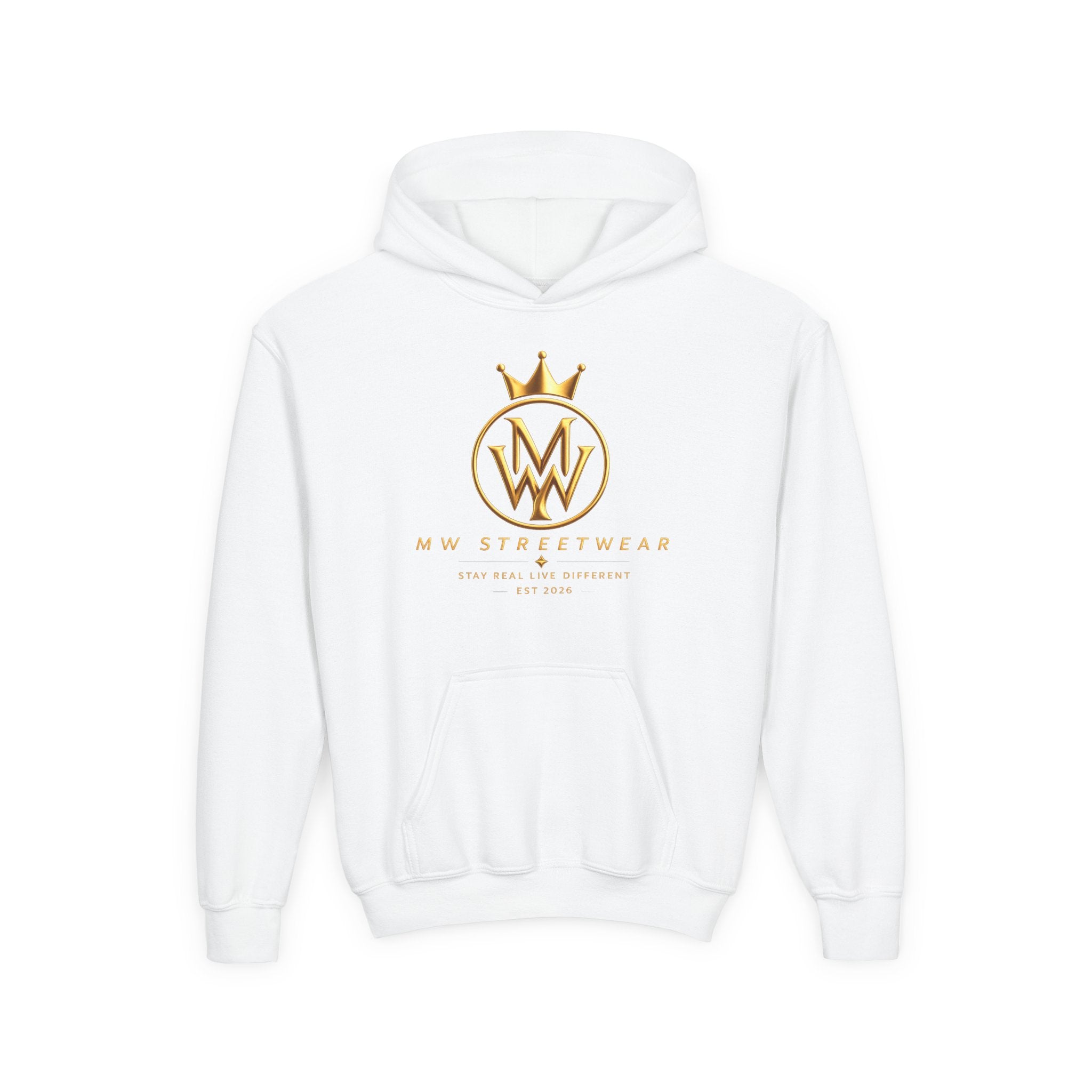 Youth Hoodie — MW Streetwear Gold Logo Pullover