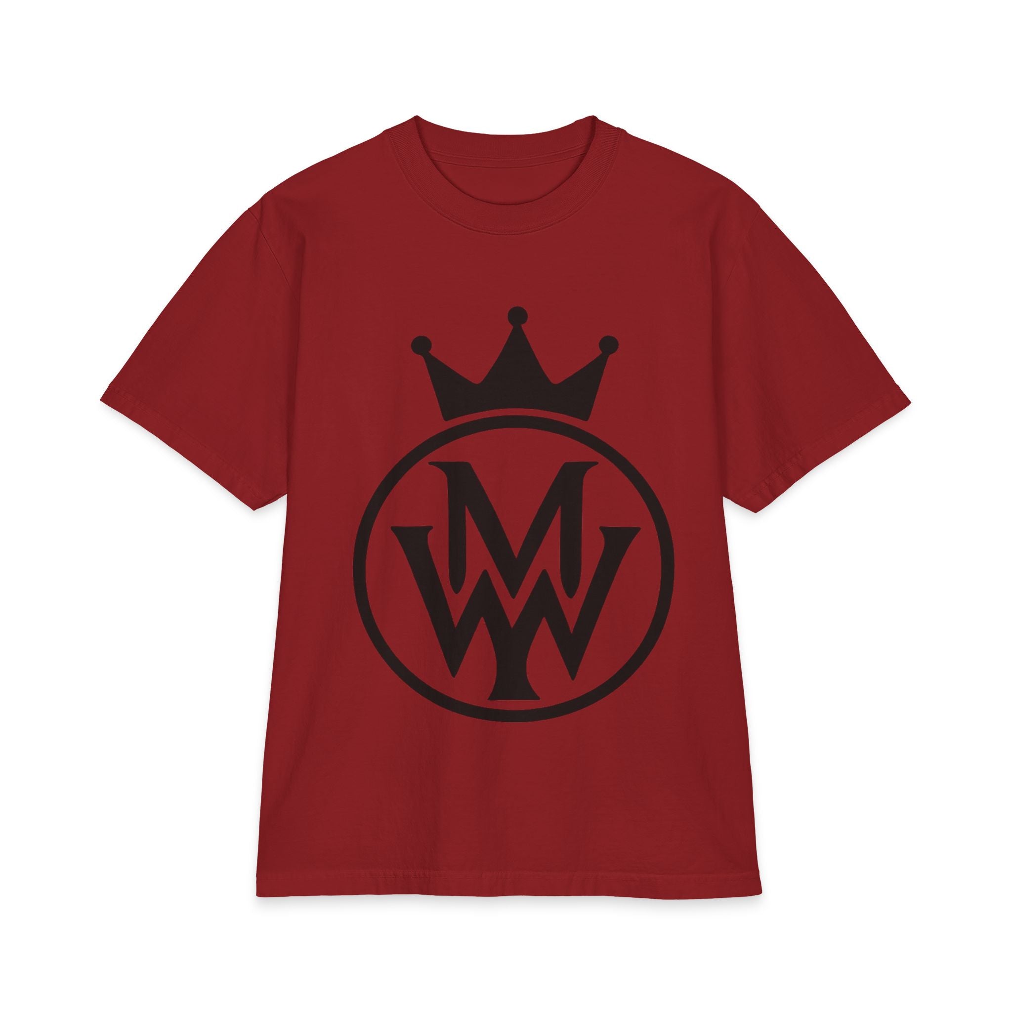 Crowned MW Logo T-Shirt — Minimal Monogram Graphic Tee