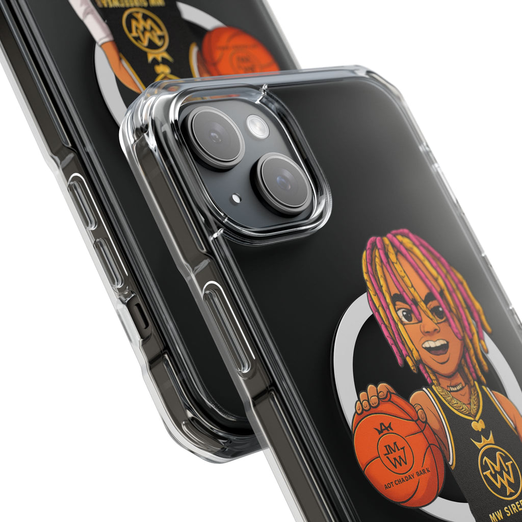 Clear Magnetic Phone Case — MW Streetwear Basketball Character Design