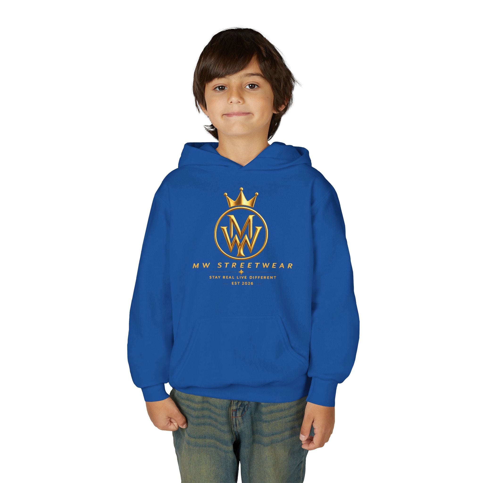 Youth Hoodie — MW Streetwear Gold Logo Pullover