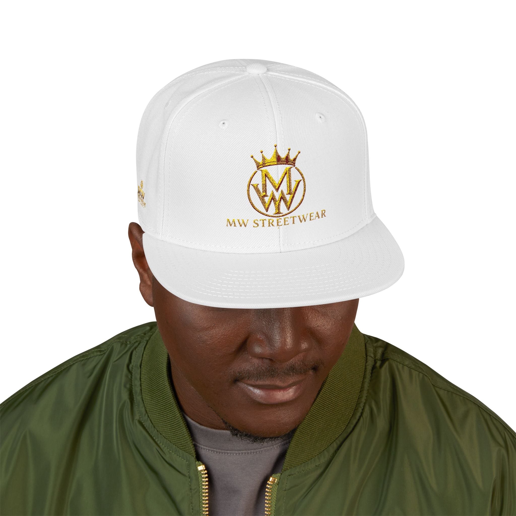 Embroidered Crown Logo Snapback Hat