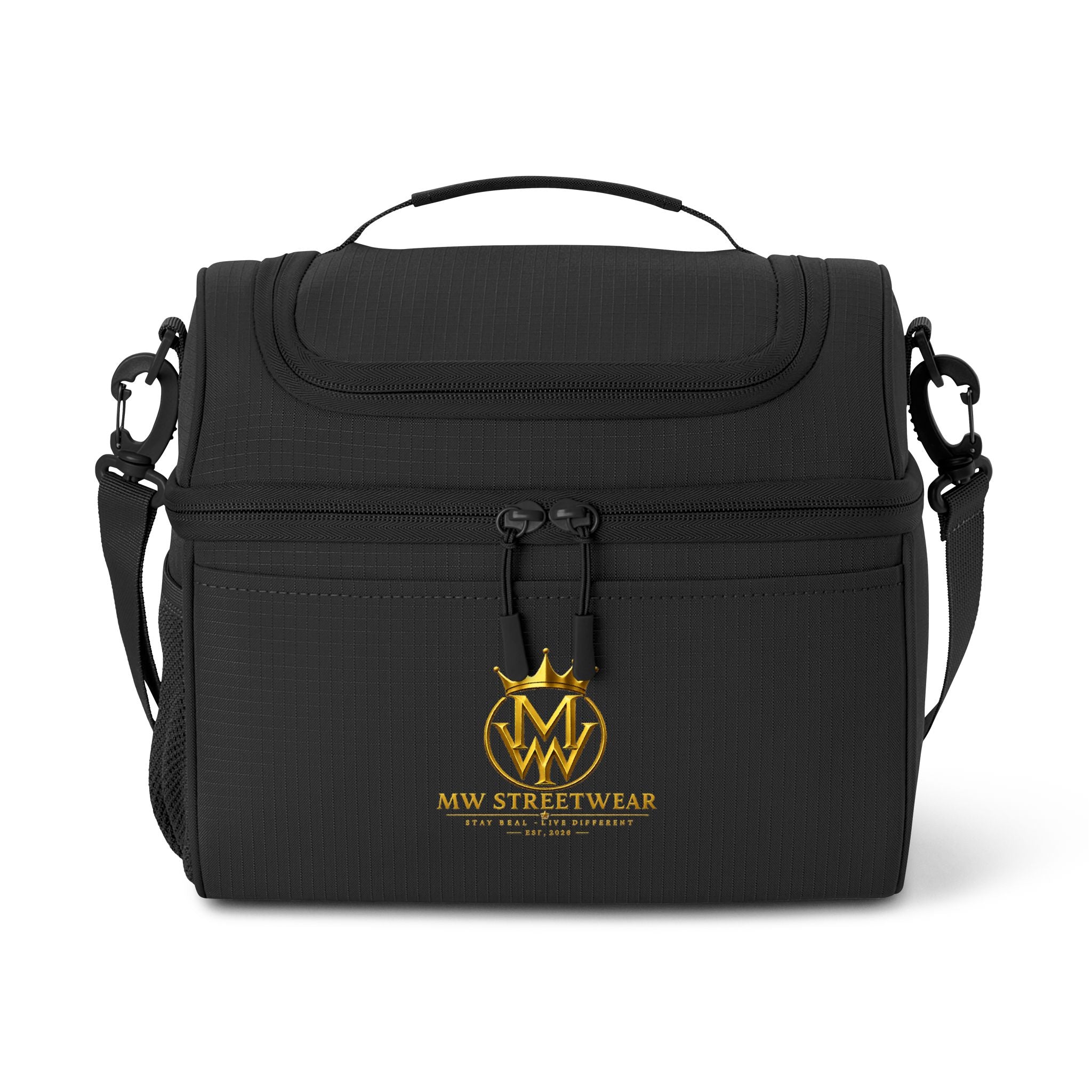 MW Streetwear Insulated Cooler Bag – Gold Crown Logo Lunch Tote