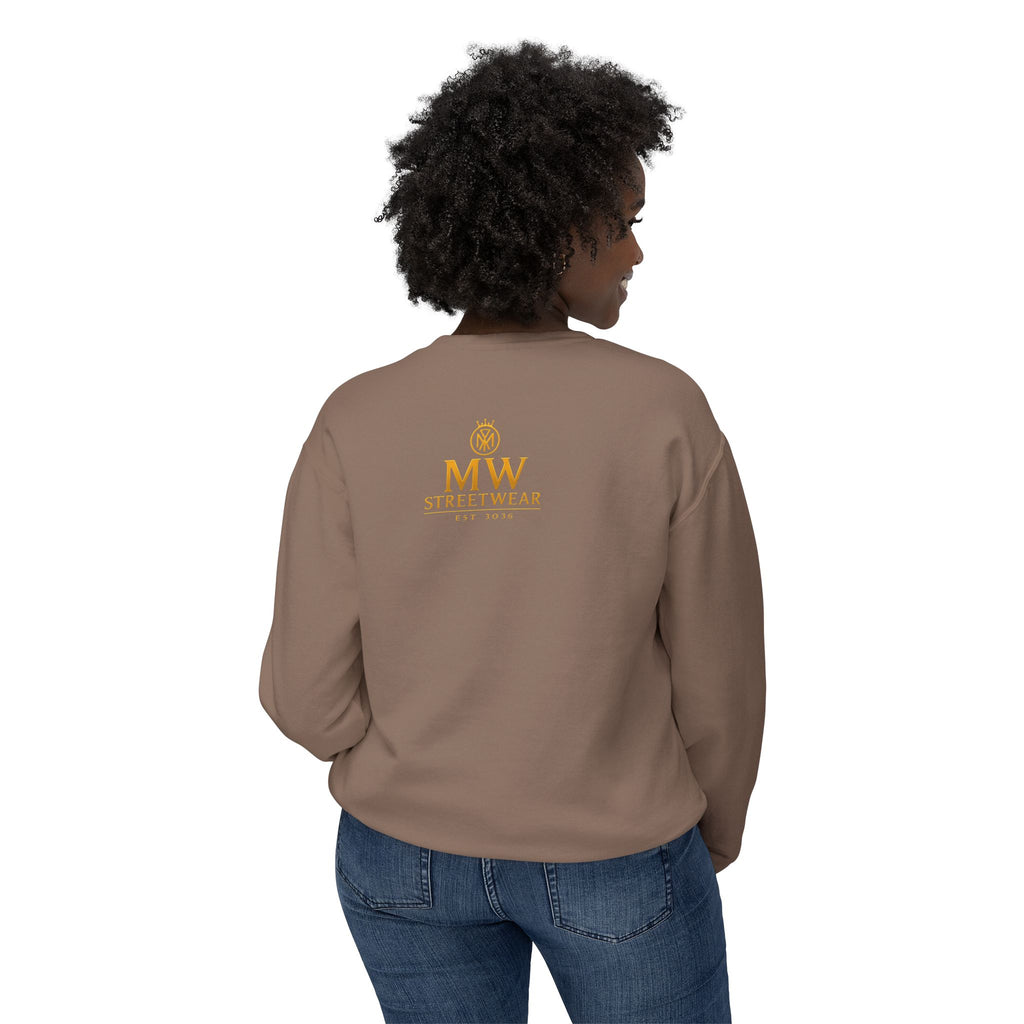 Gold Crown MW Logo Crewneck Sweatshirt — Luxury Monogram Streetwear
