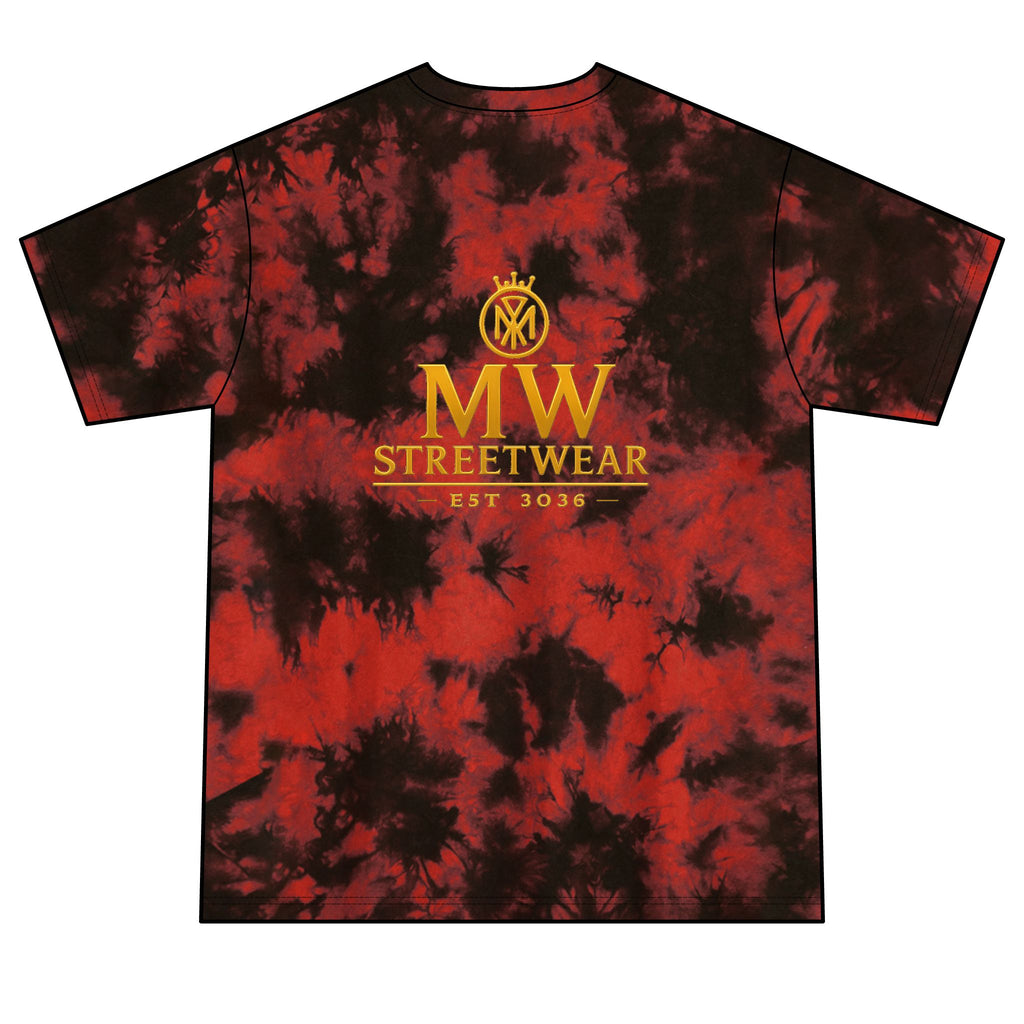 Tie-Dye Tee — MW Streetwear Gold Logo Crystal Tie-Dye T-Shirt