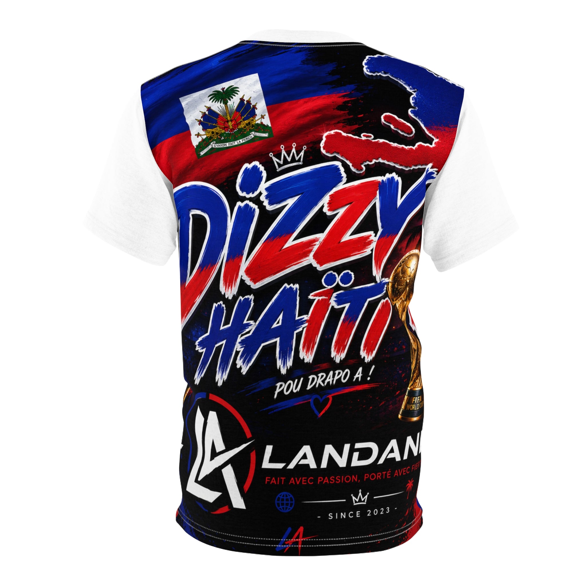 Dizzy Haïti Graphic Tee — Haitian Pride All-Over Print