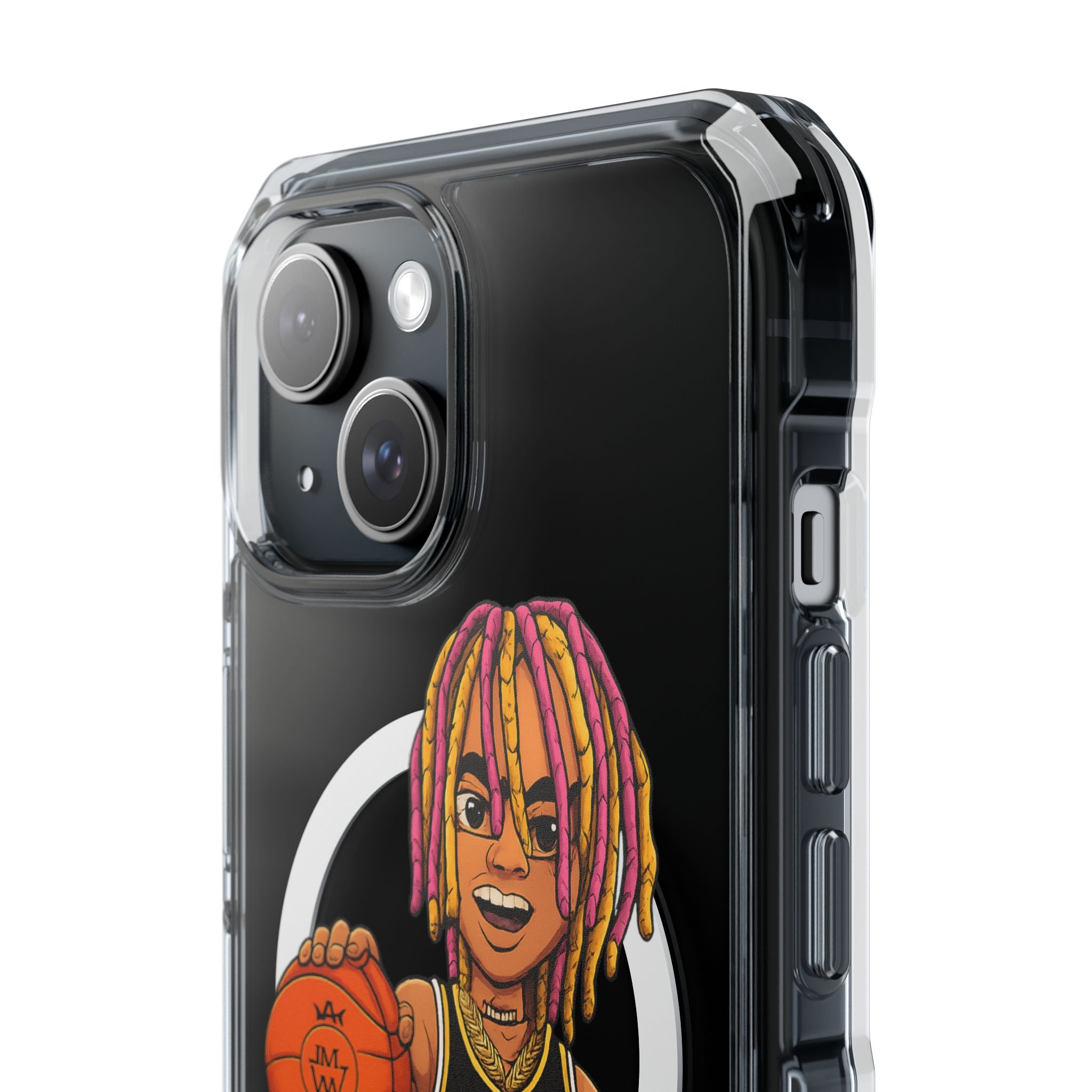 Clear Magnetic Phone Case — MW Streetwear Basketball Character Design