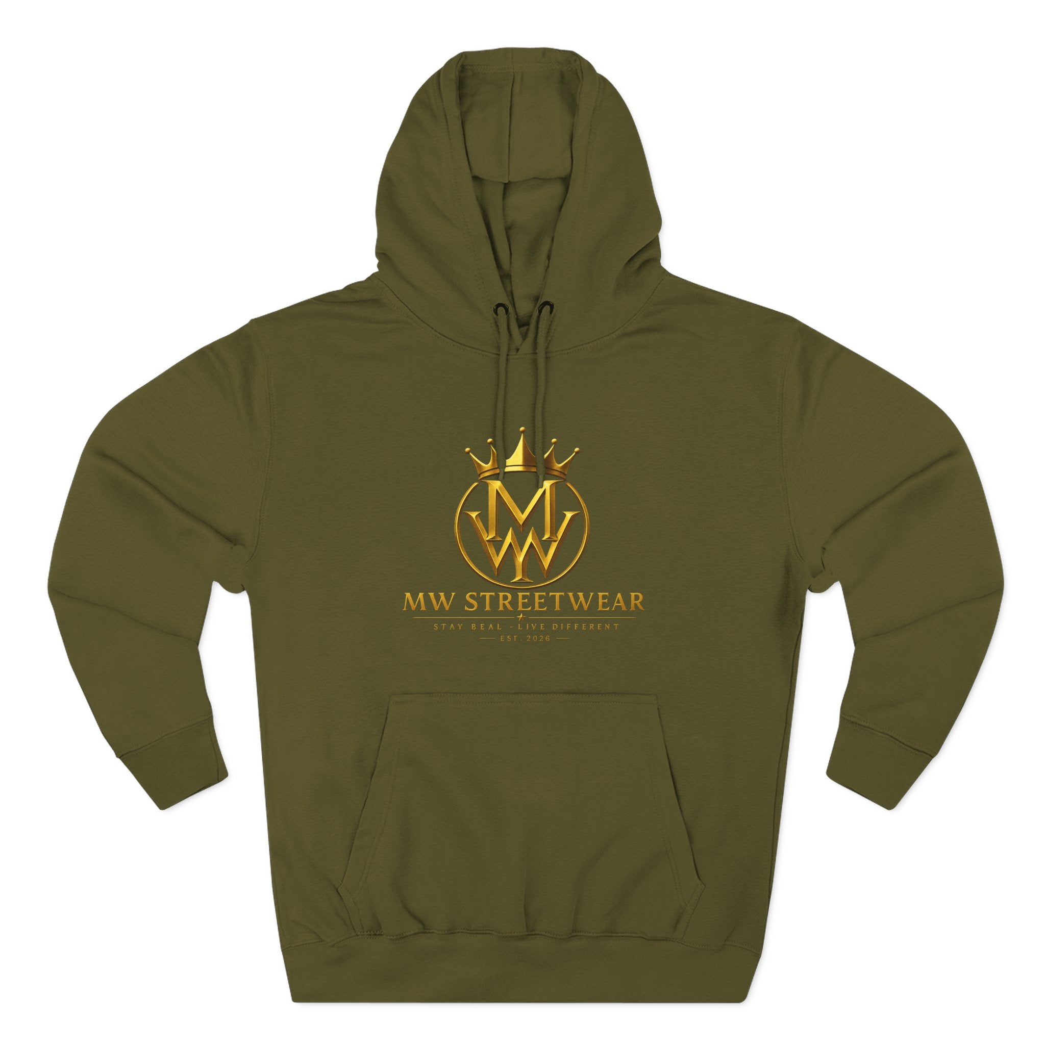 MW Streetwear Gold Logo Hoodie - Premium Fleece Pullover