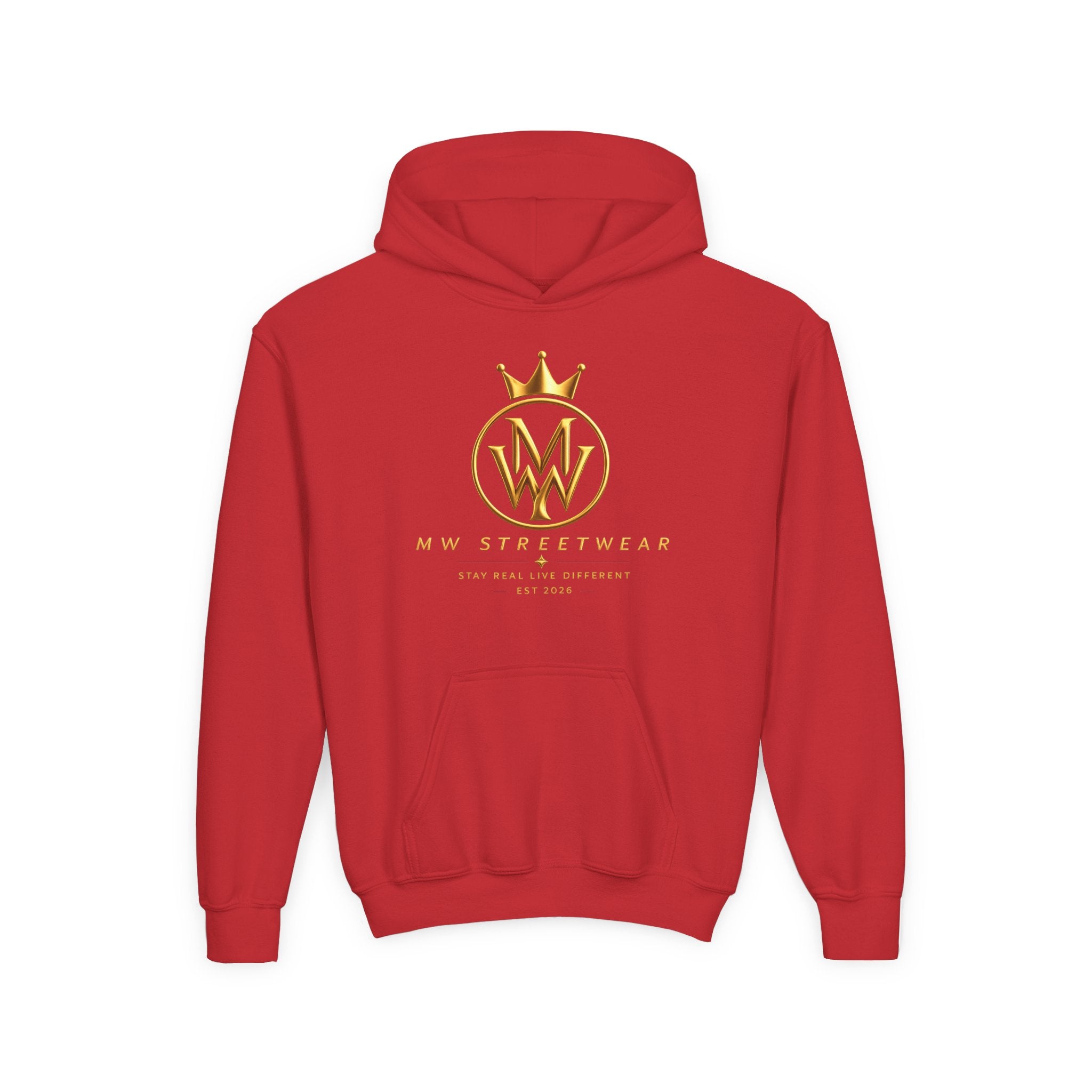 Youth Hoodie — MW Streetwear Gold Logo Pullover