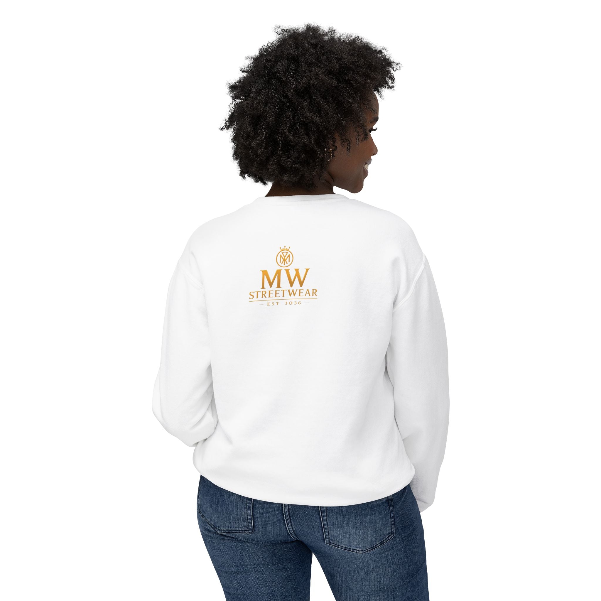 Gold Crown MW Logo Crewneck Sweatshirt — Luxury Monogram Streetwear