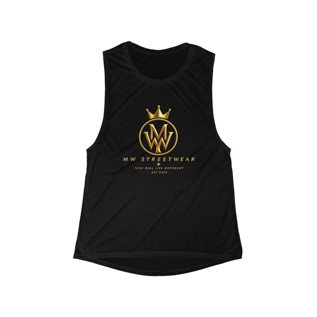 Women's Crown Logo Muscle Tank — MW Streetwear Flow Scoop Tank Top