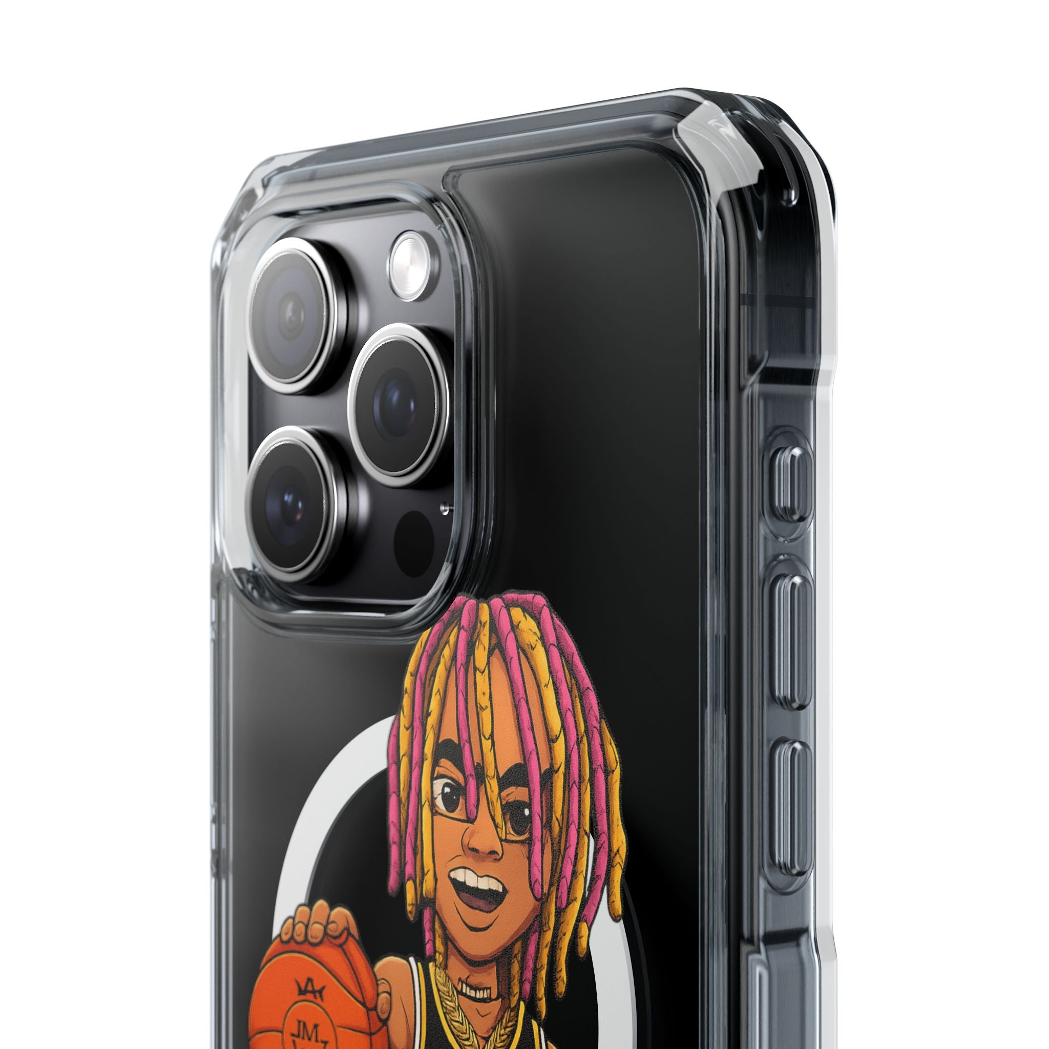 Clear Magnetic Phone Case — MW Streetwear Basketball Character Design