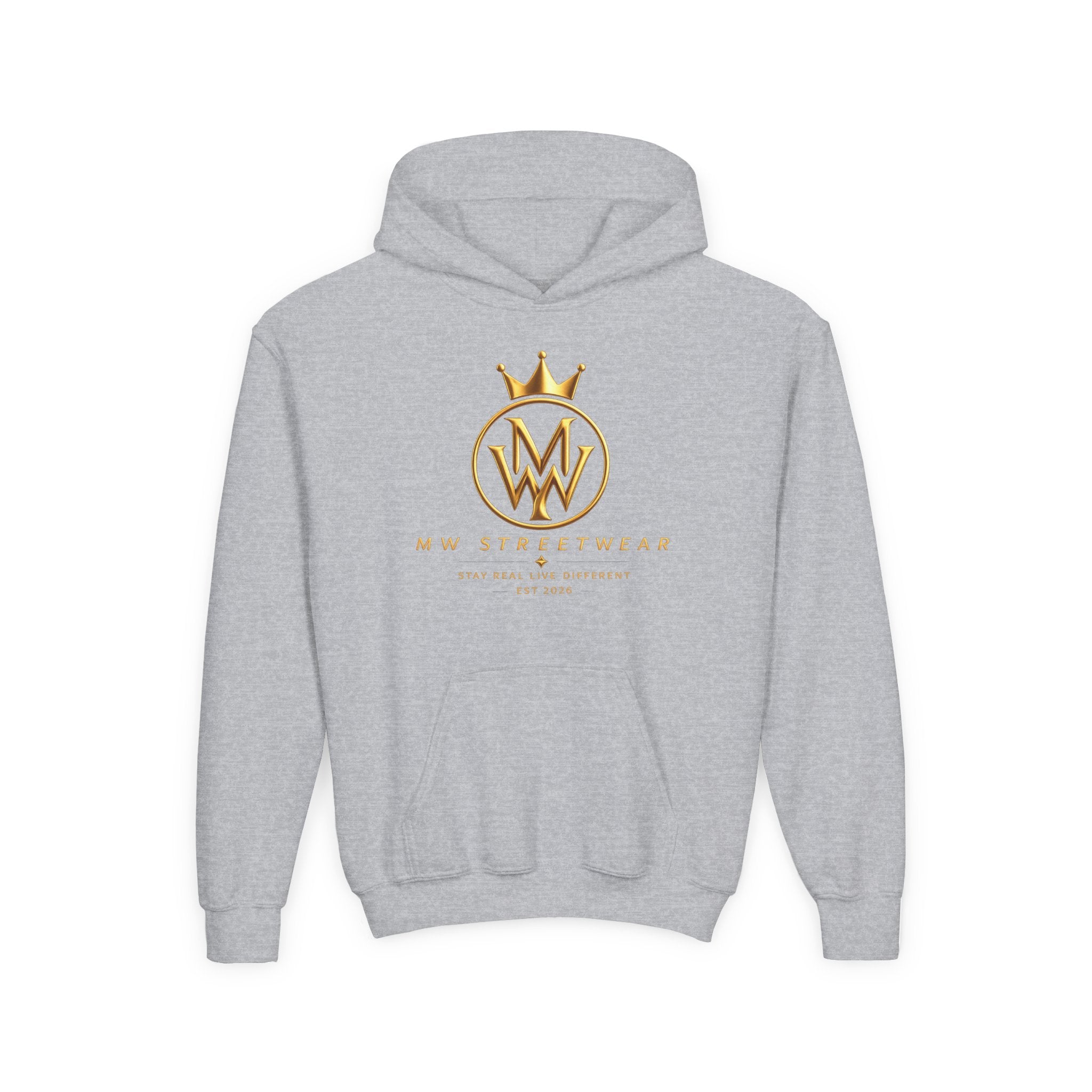 Youth Hoodie — MW Streetwear Gold Logo Pullover