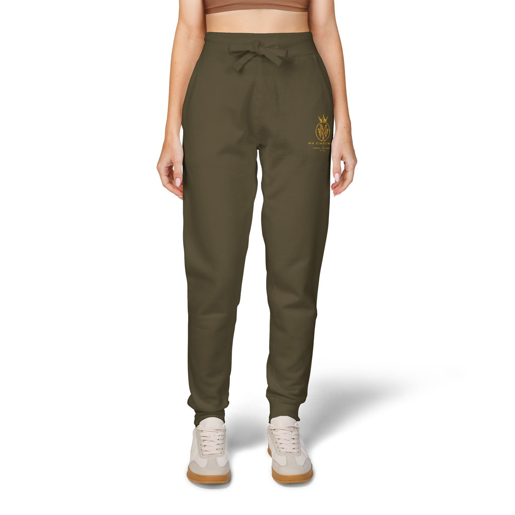 Embroidered Gold Bee Fleece Sweatpants – Cozy Casual Joggers