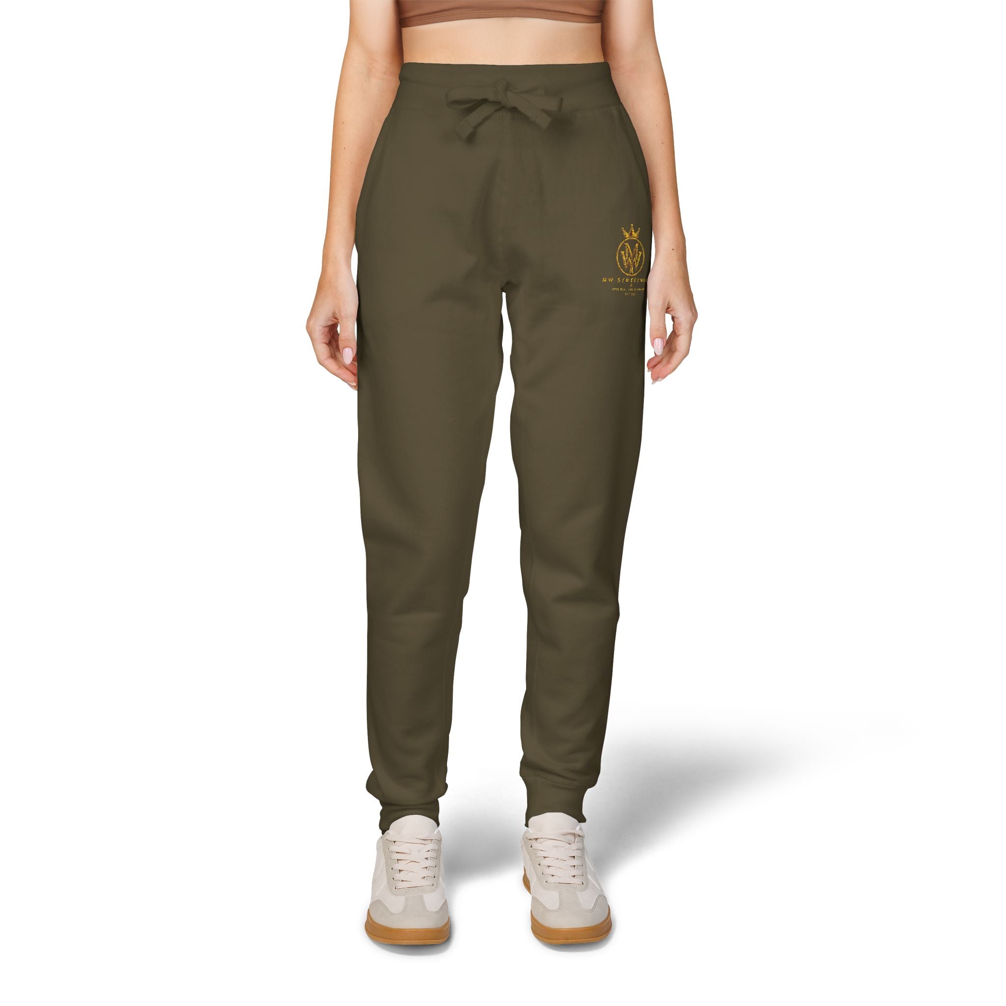 Embroidered Gold Bee Fleece Sweatpants – Cozy Casual Joggers