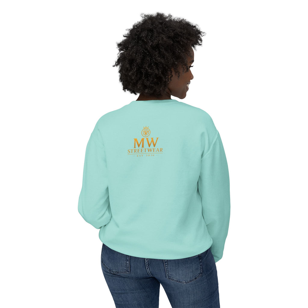 Gold Crown MW Logo Crewneck Sweatshirt — Luxury Monogram Streetwear