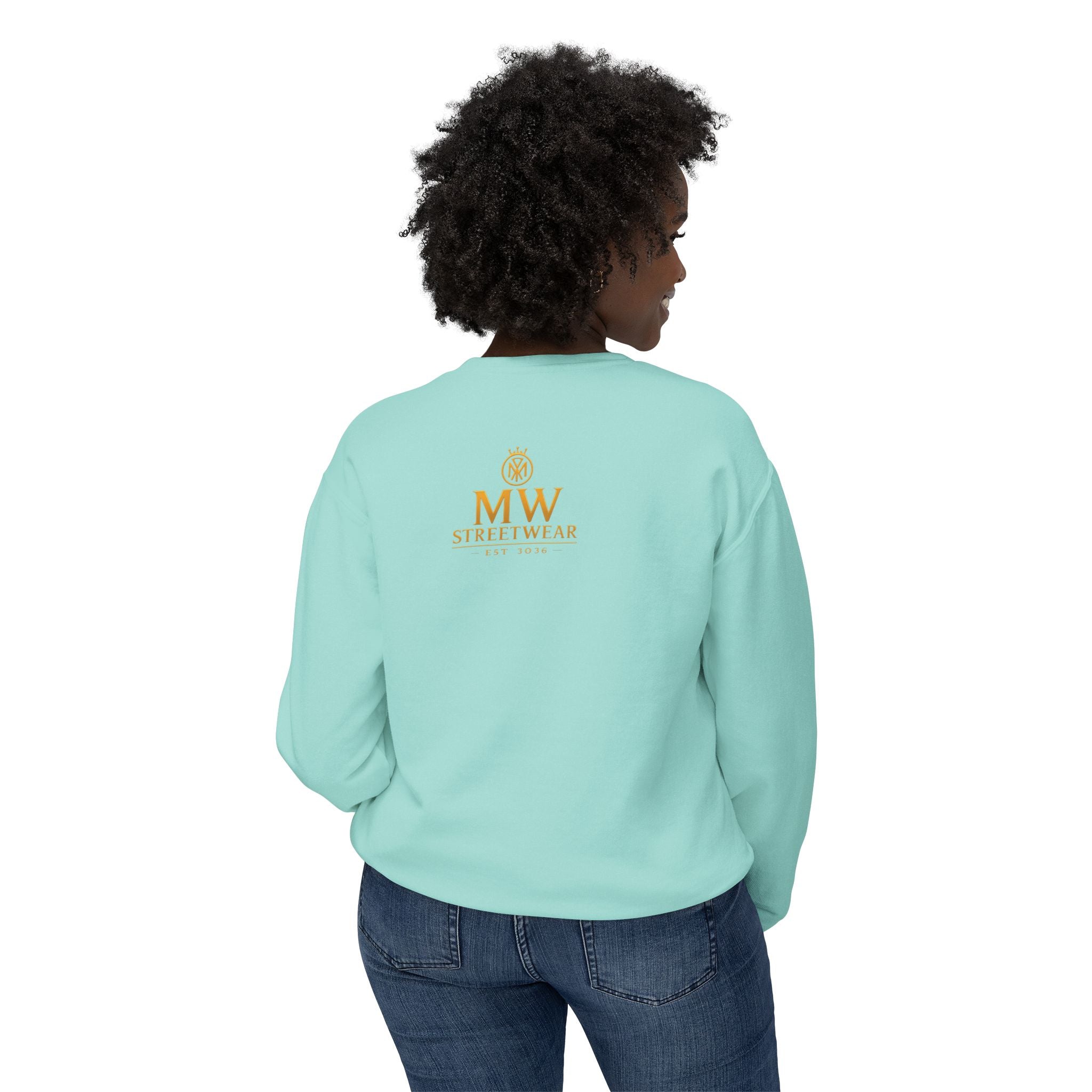 Gold Crown MW Logo Crewneck Sweatshirt — Luxury Monogram Streetwear