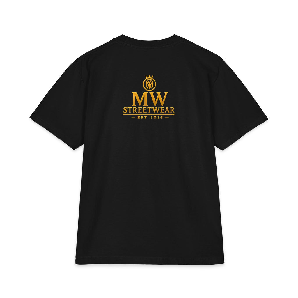 MW Streetwear Gold Crown T-Shirt — Luxury Logo Graphic Tee