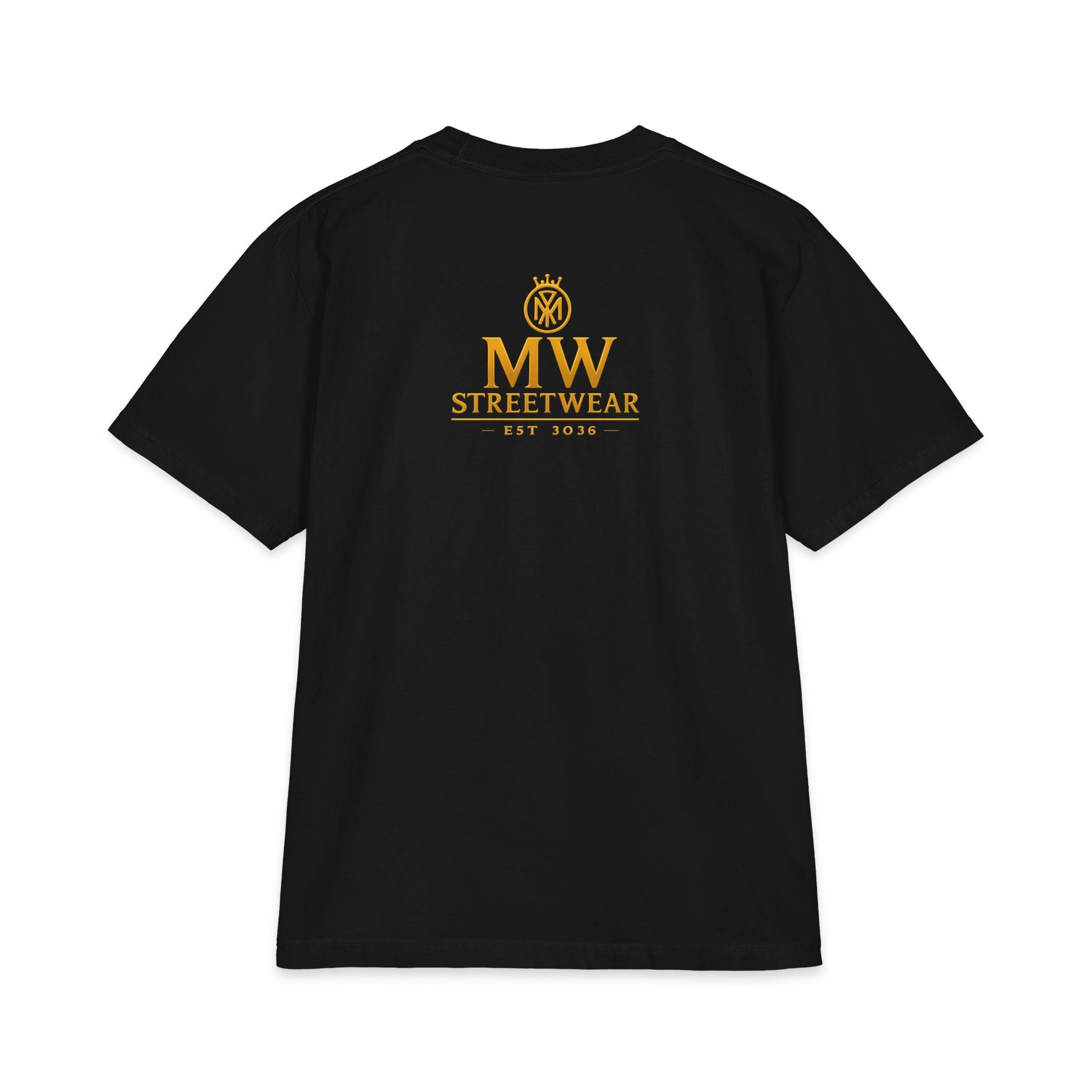 MW Streetwear Gold Crown T-Shirt — Luxury Logo Graphic Tee