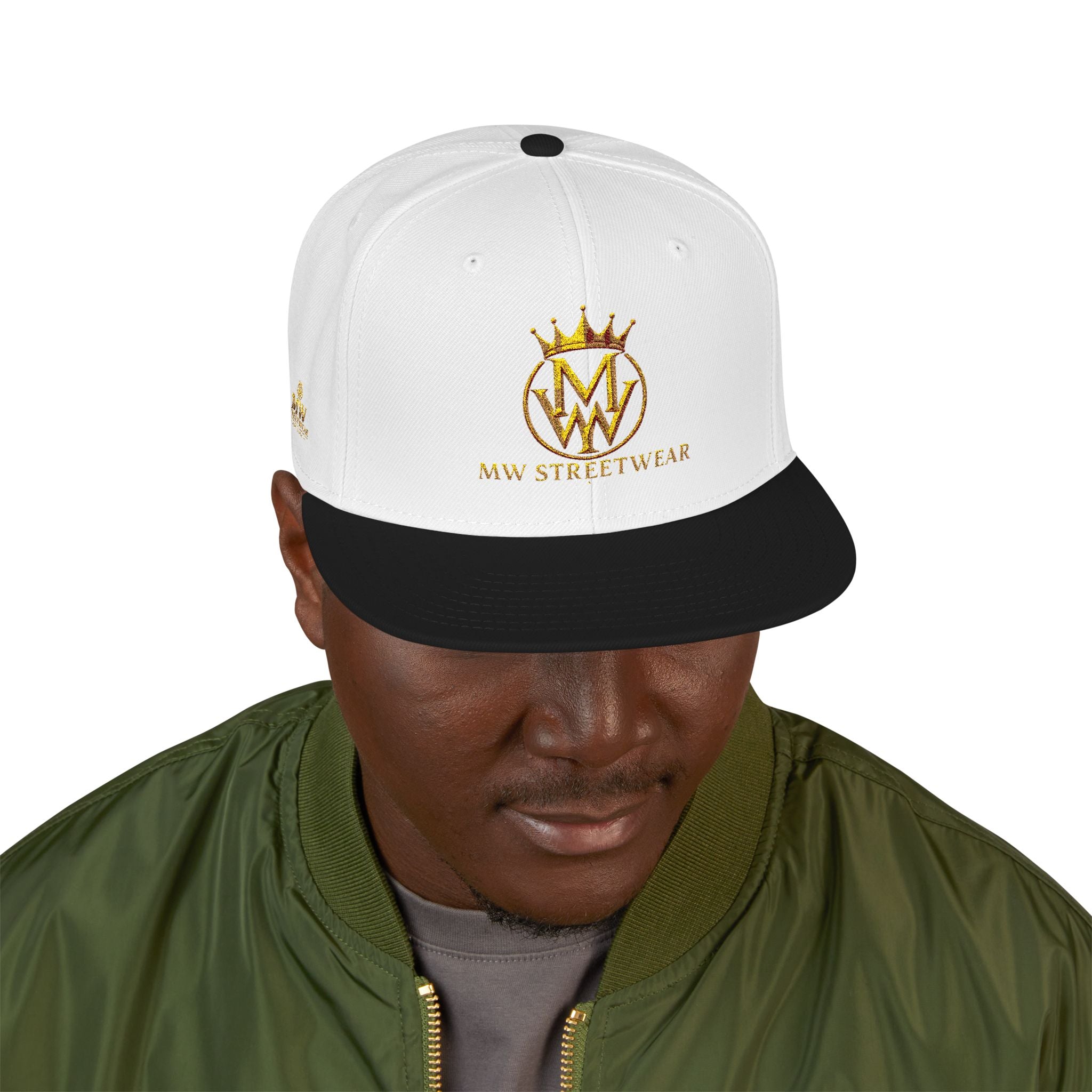 Embroidered Crown Logo Snapback Hat