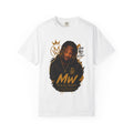 MW Streetwear Graphic T‑Shirt — Crown Portrait & Flame Back Print