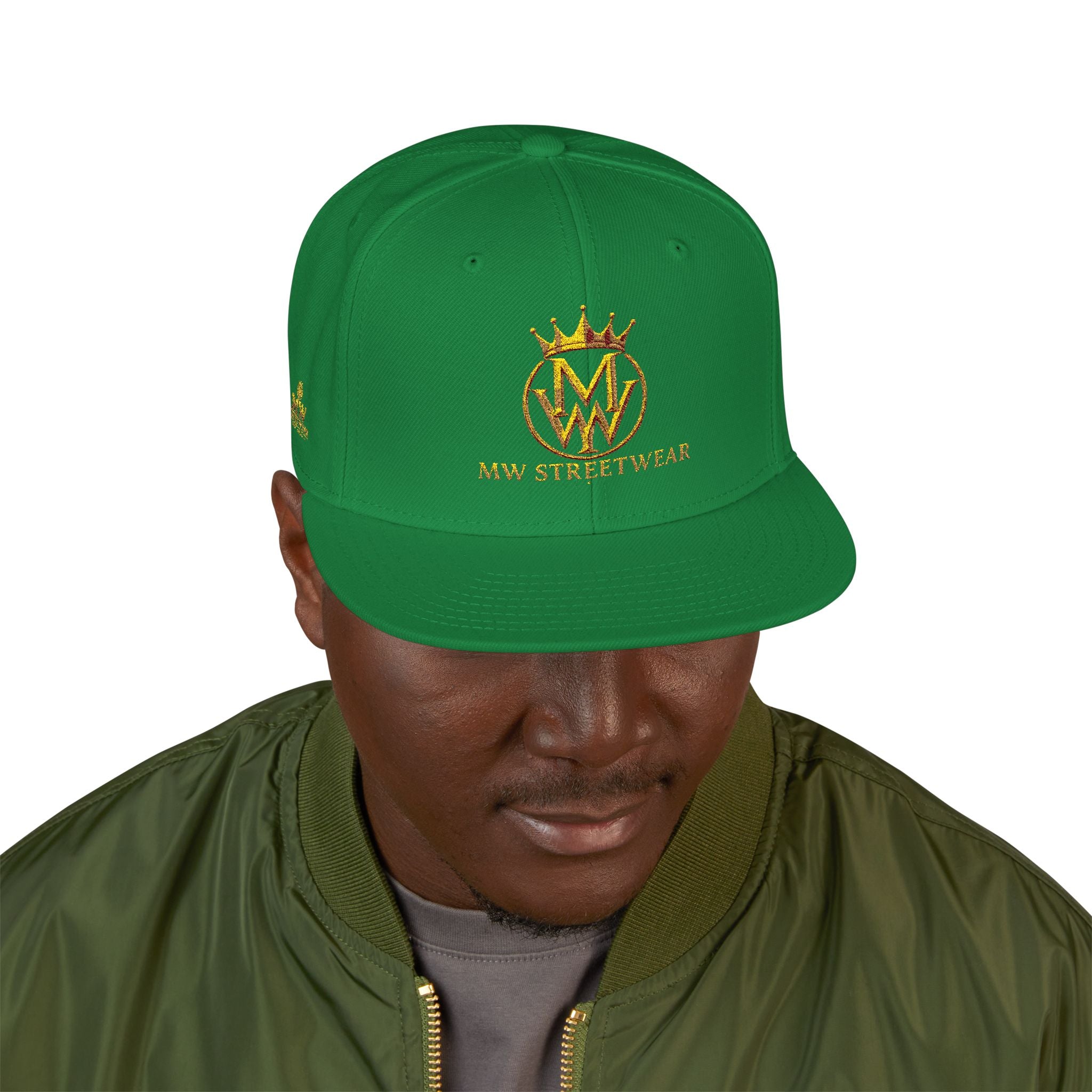 Embroidered Crown Logo Snapback Hat