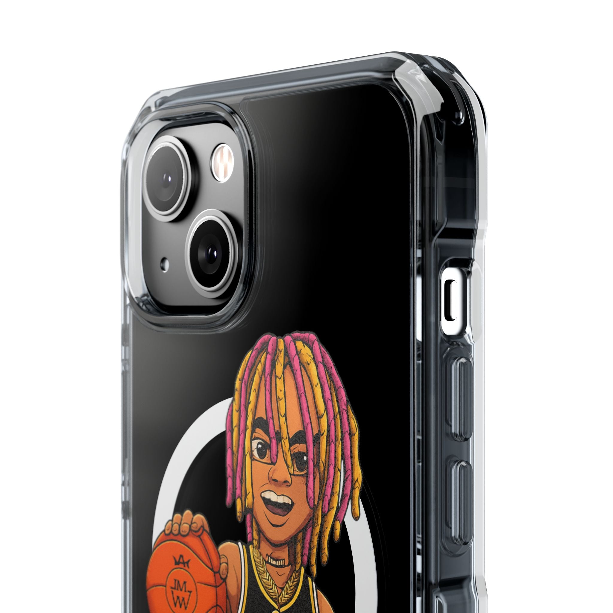 Clear Magnetic Phone Case — MW Streetwear Basketball Character Design