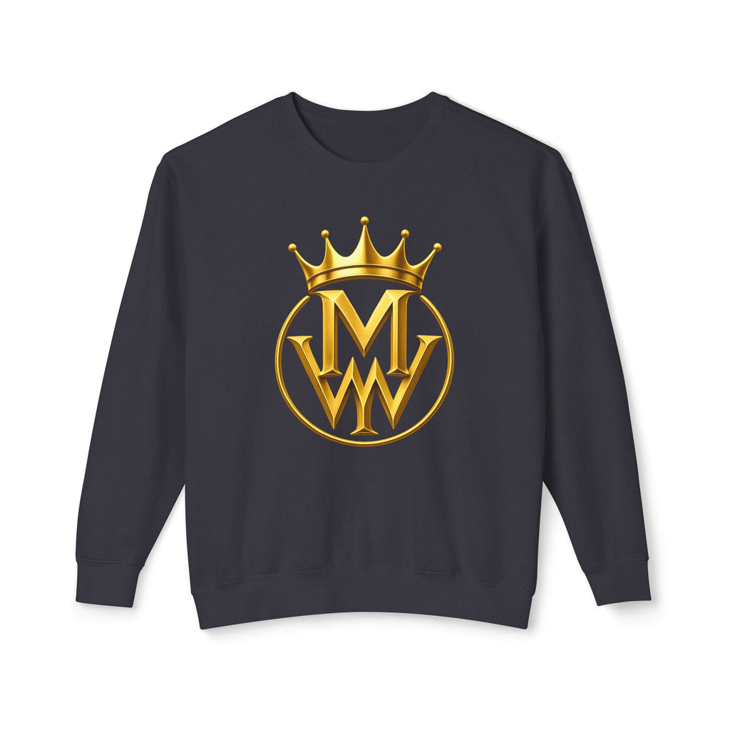 Gold Crown MW Logo Crewneck Sweatshirt — Luxury Monogram Streetwear