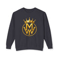 Gold Crown MW Logo Crewneck Sweatshirt — Luxury Monogram Streetwear