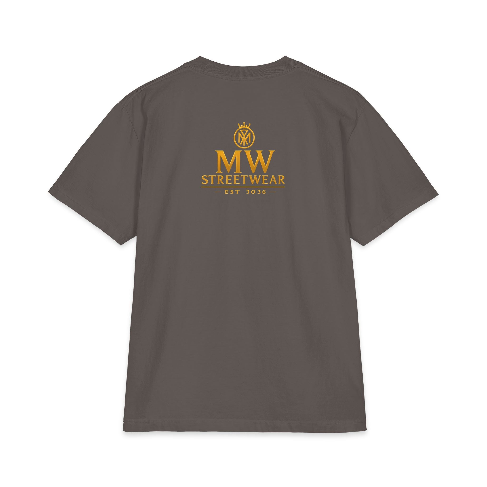 MW Streetwear Gold Crown T-Shirt — Luxury Logo Graphic Tee