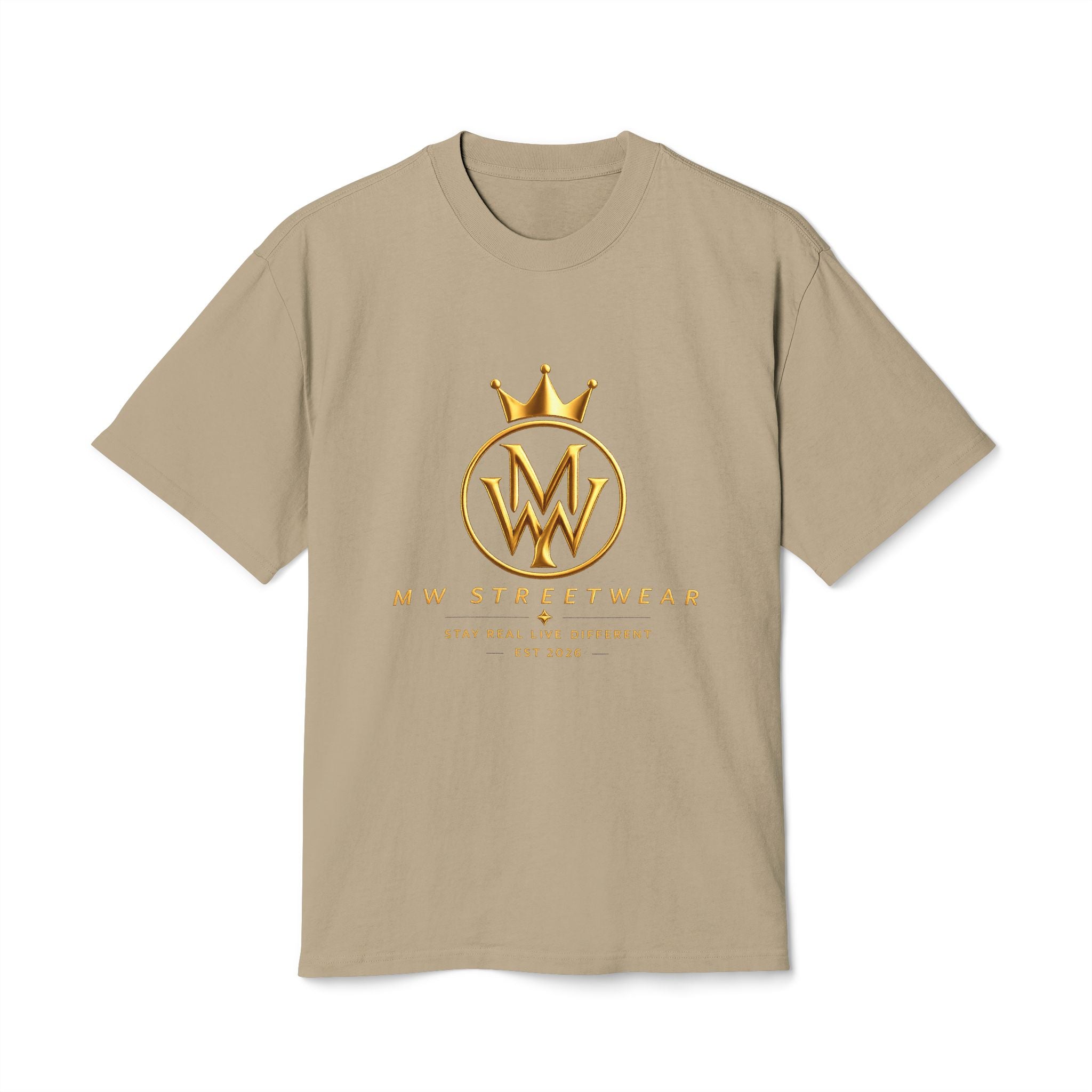 Crown Logo Streetwear Tee — “MW Streetwear” Vintage Faded T‑Shirt