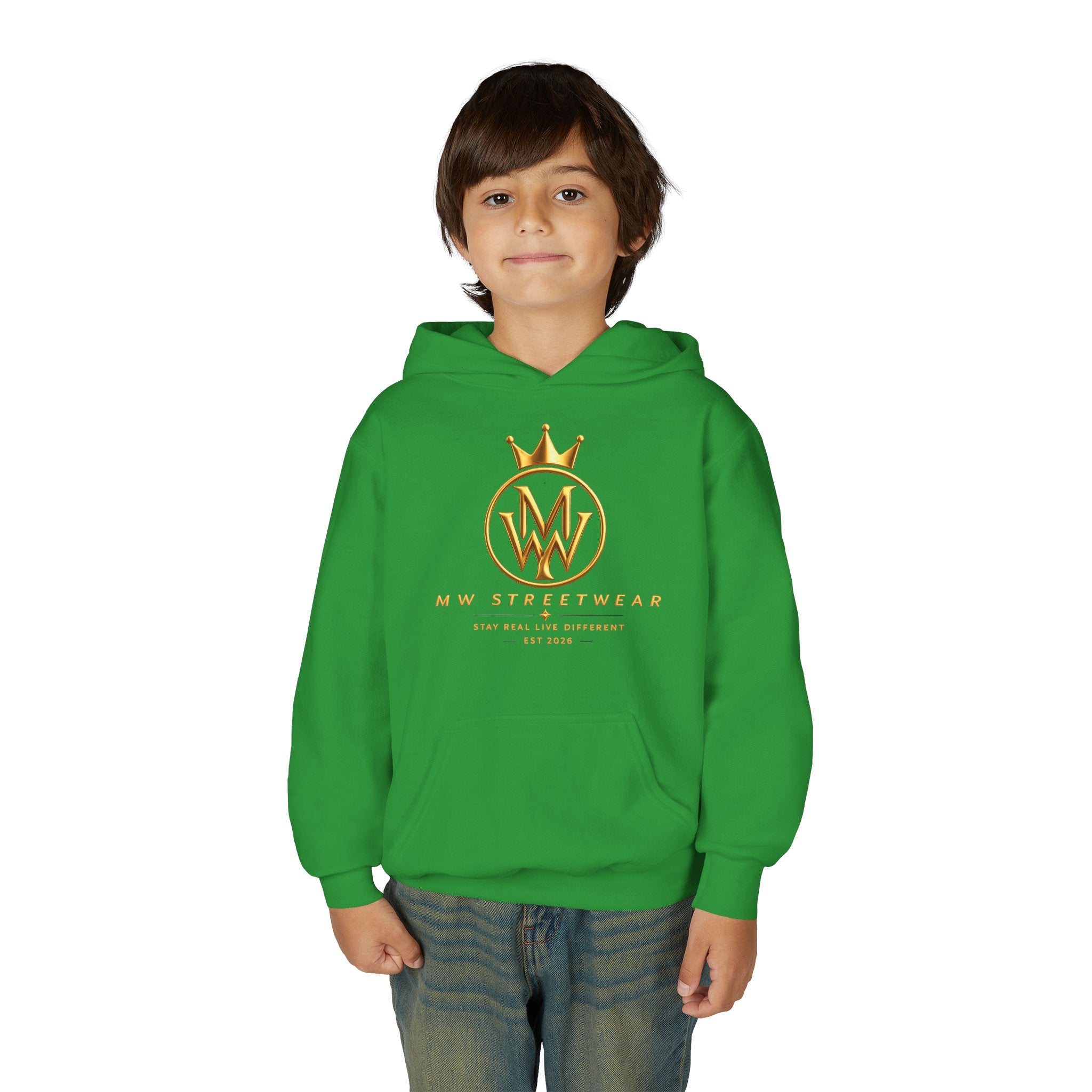 Youth Hoodie — MW Streetwear Gold Logo Pullover