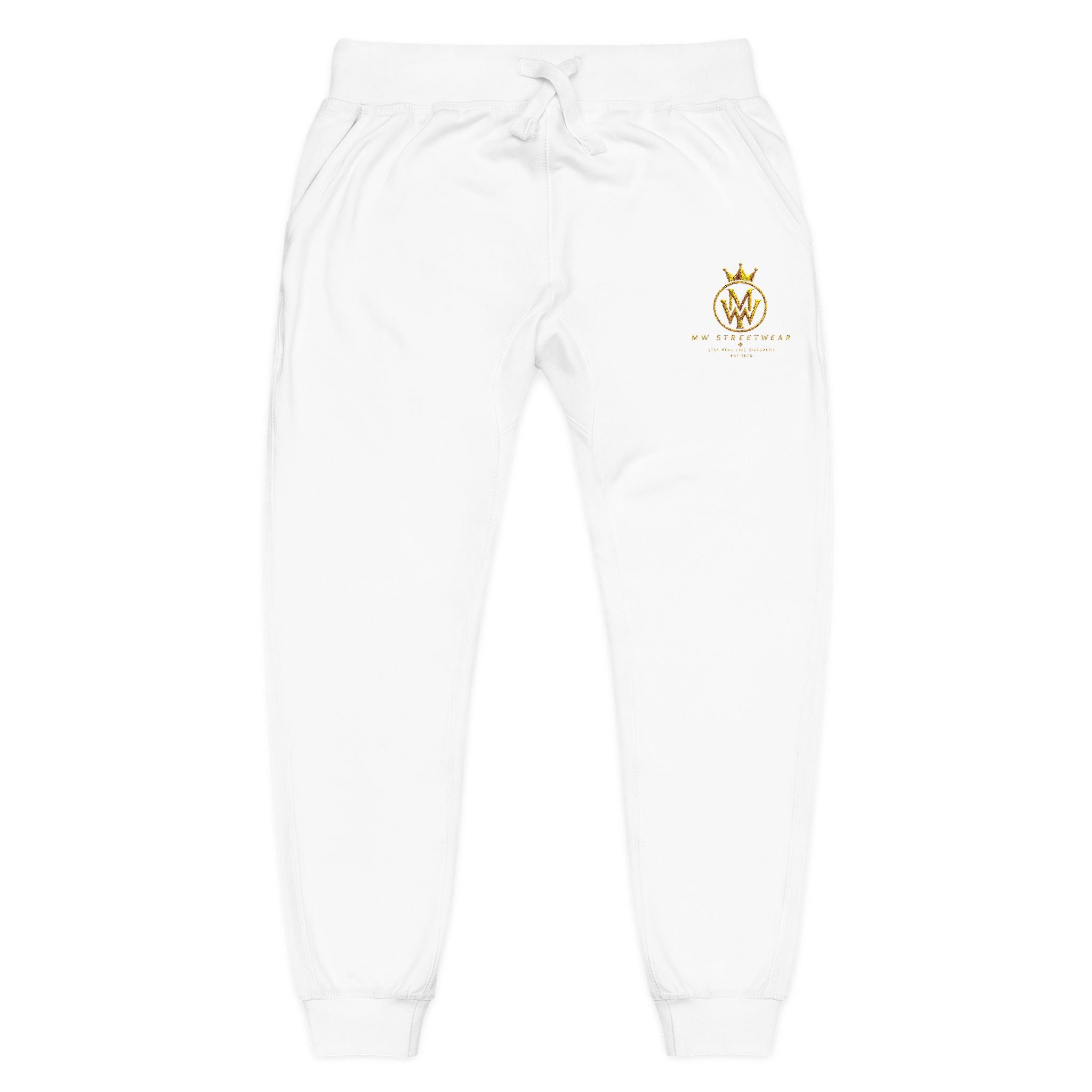 Embroidered Gold Bee Fleece Sweatpants – Cozy Casual Joggers