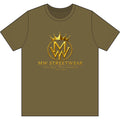 MW Streetwear Logo Tee — Gold Crown Urban Graphic T-Shirt
