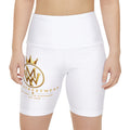 Women's Logo Bike Shorts — White Gold Crest Activewear