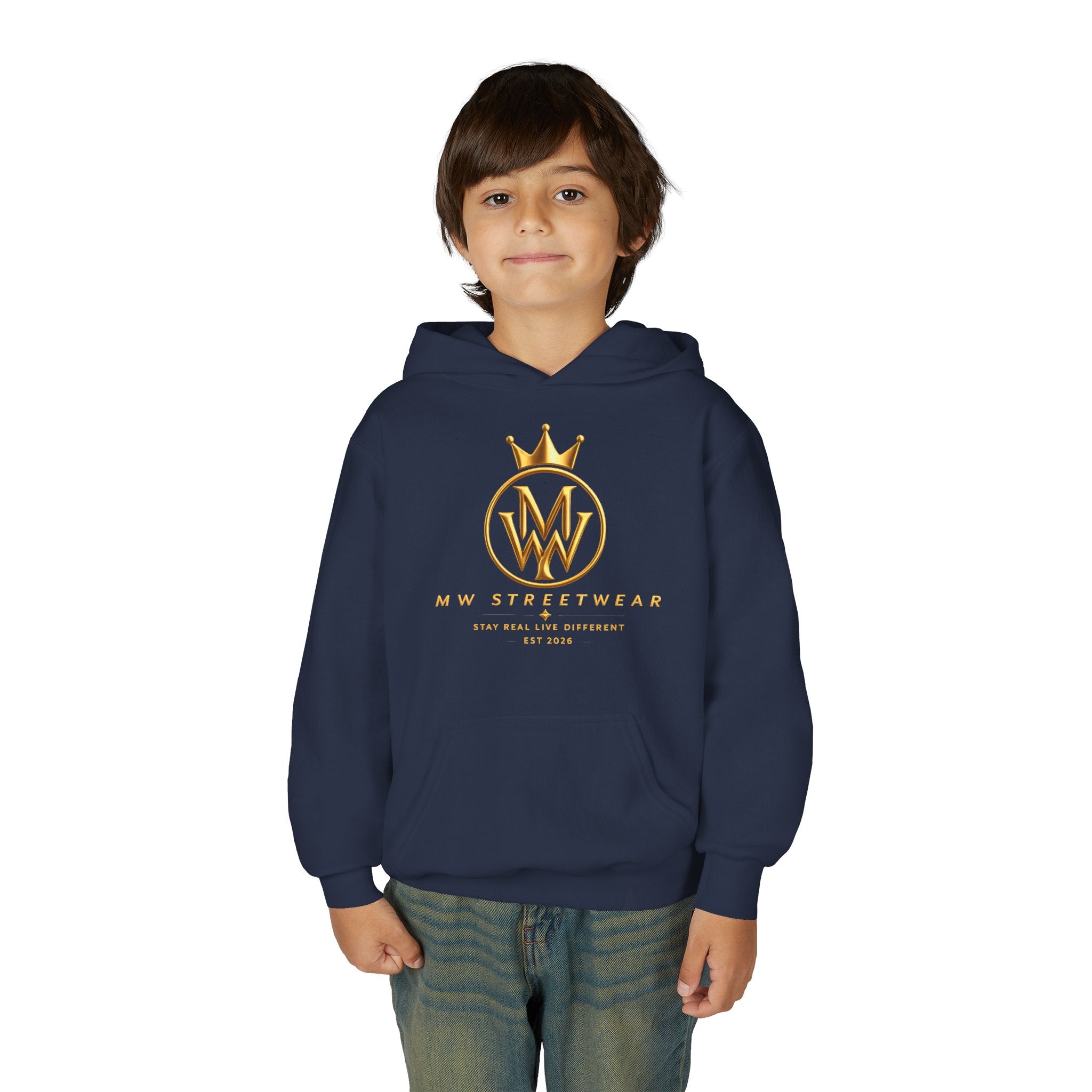 Youth Hoodie — MW Streetwear Gold Logo Pullover