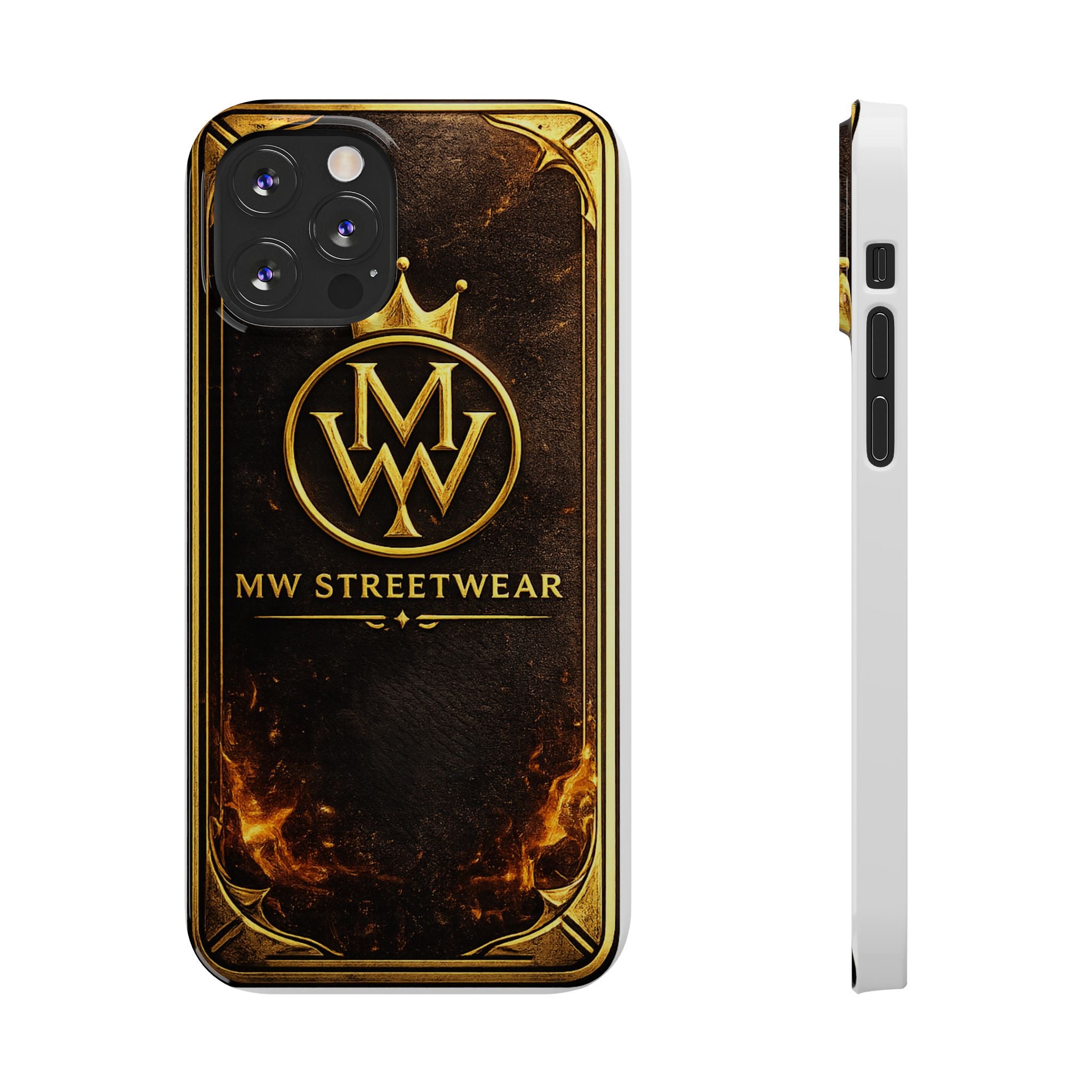 Slim Phone Case — MW Streetwear Gold Crest Design