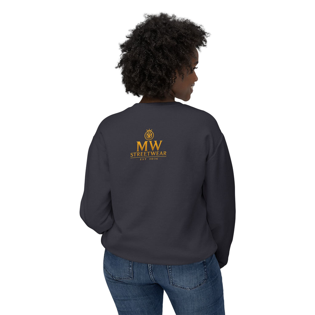Gold Crown MW Logo Crewneck Sweatshirt — Luxury Monogram Streetwear