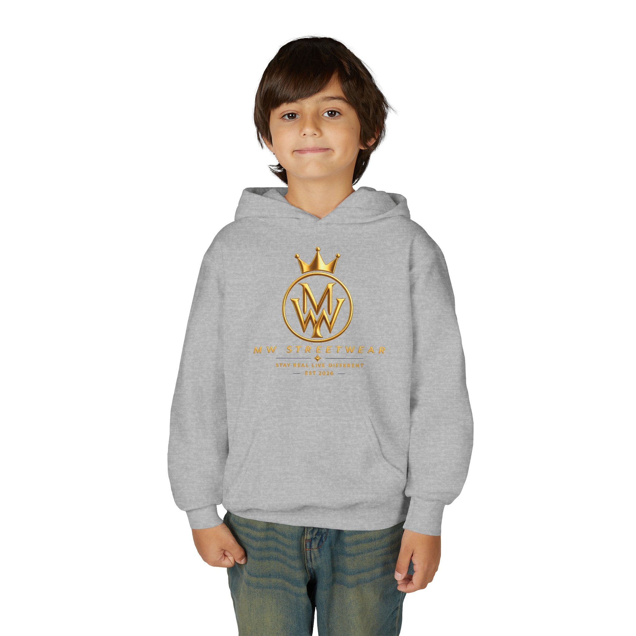 Youth Hoodie — MW Streetwear Gold Logo Pullover