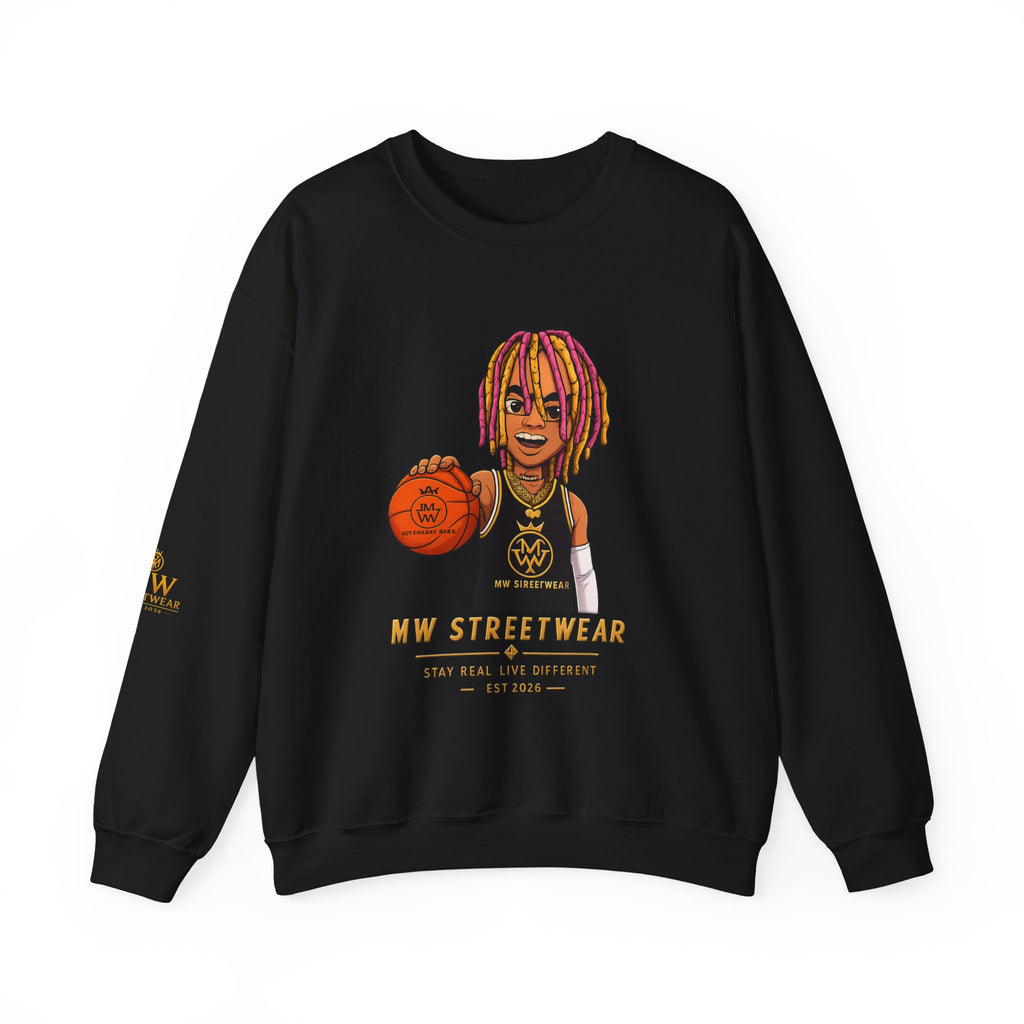 Streetwear Crewneck Sweatshirt — "NW Streetwear" Basketball Graphic