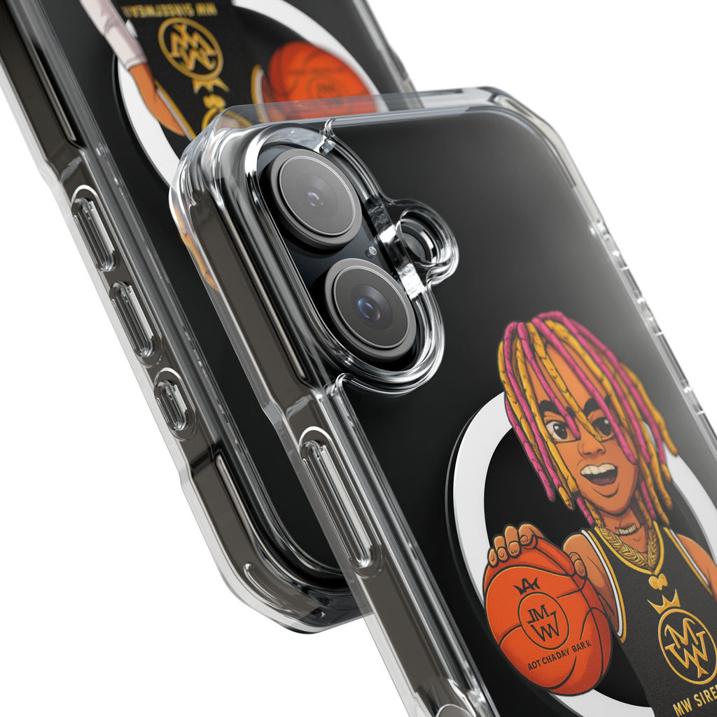 Clear Magnetic Phone Case — MW Streetwear Basketball Character Design