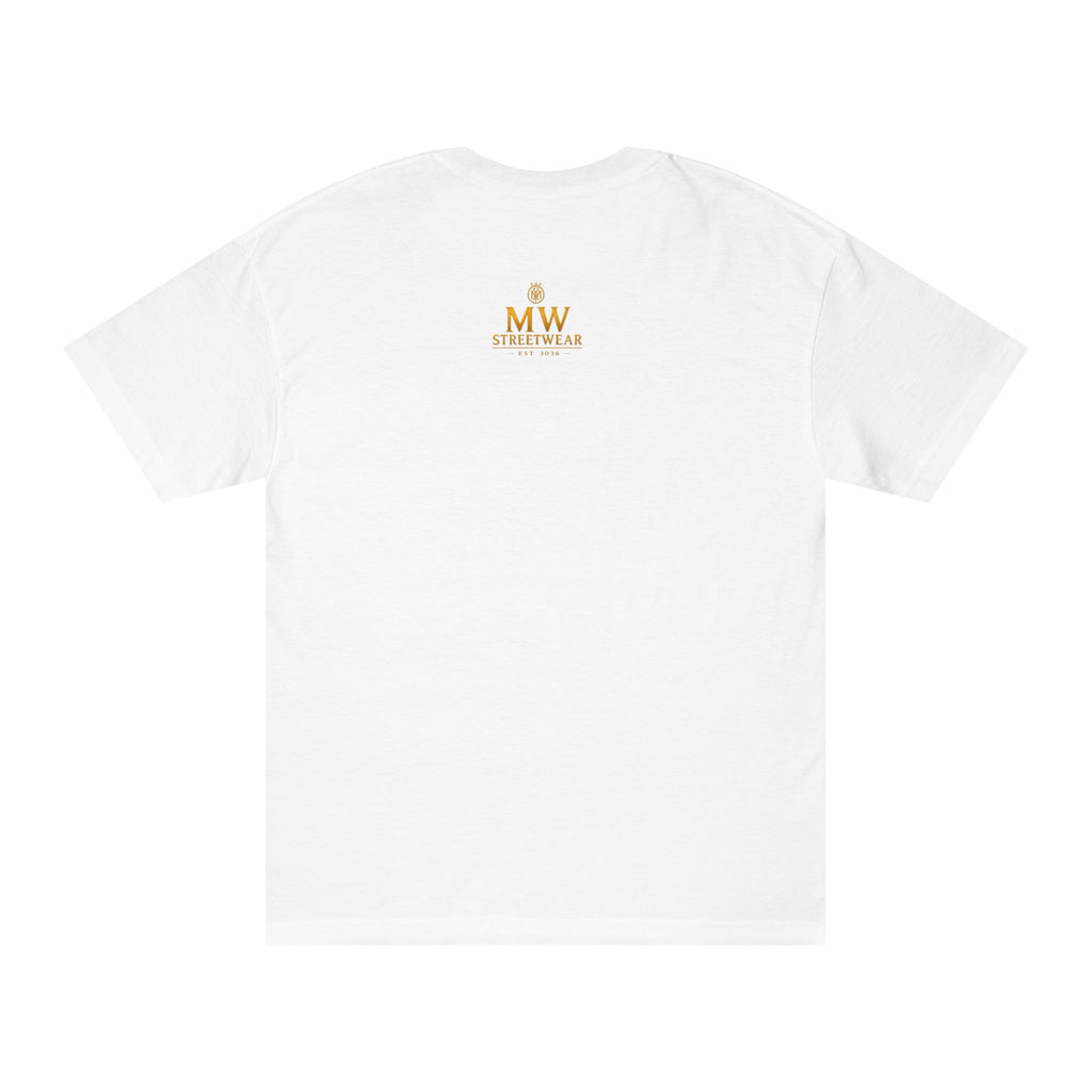 MW Streetwear Logo Tee — Gold Crown Graphic Classic T‑Shirt