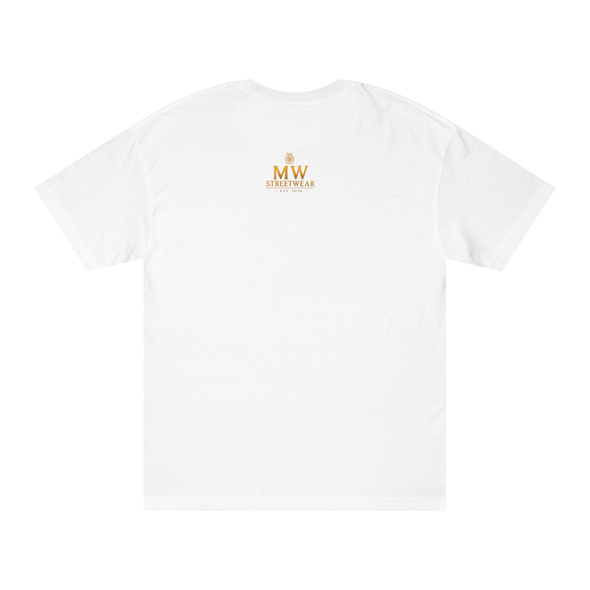 MW Streetwear Logo Tee — Gold Crown Graphic Classic T‑Shirt
