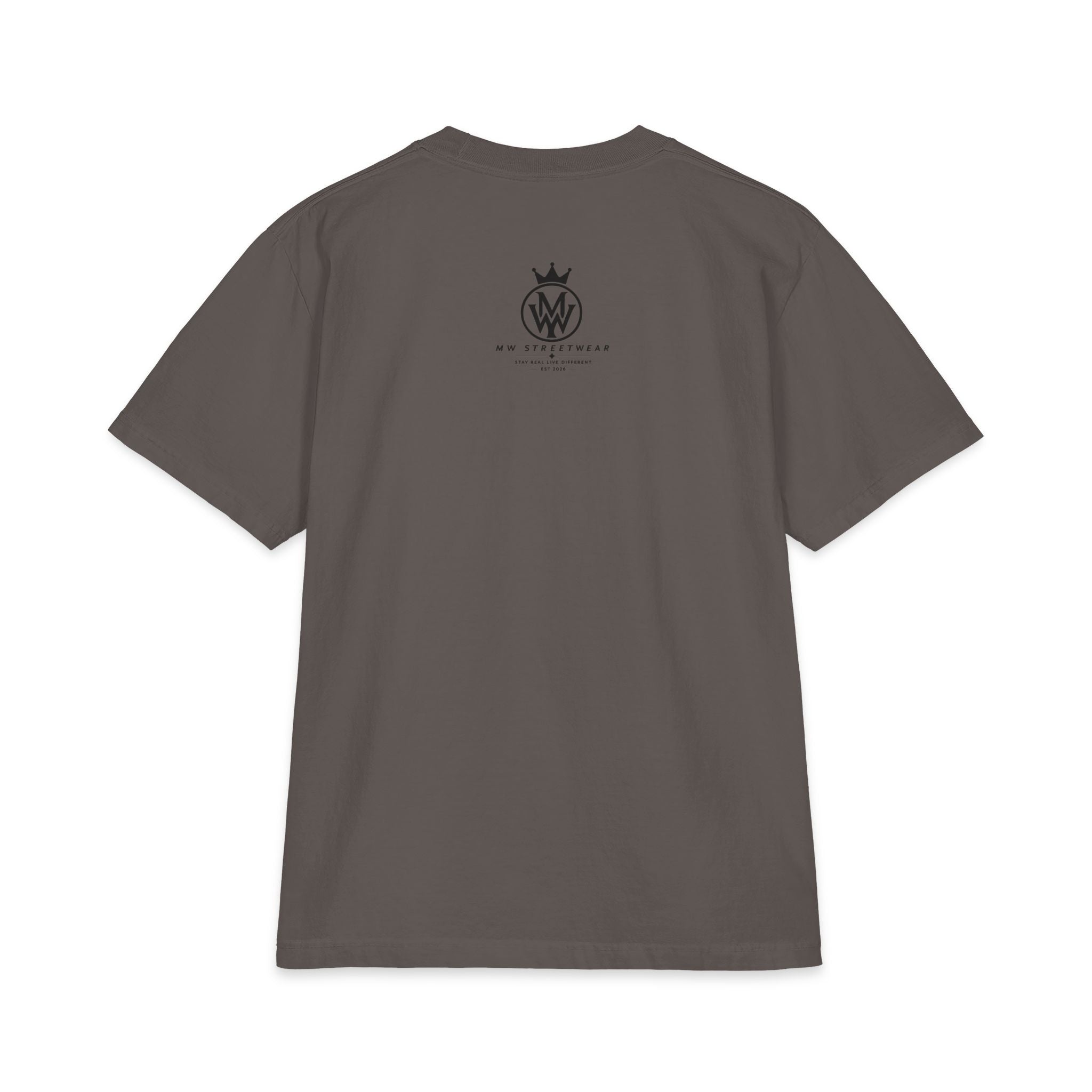 Crowned MW Logo T-Shirt — Minimal Monogram Graphic Tee