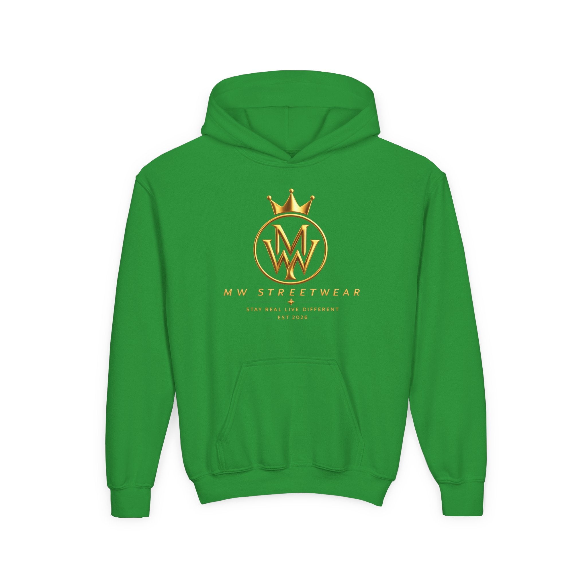 Youth Hoodie — MW Streetwear Gold Logo Pullover