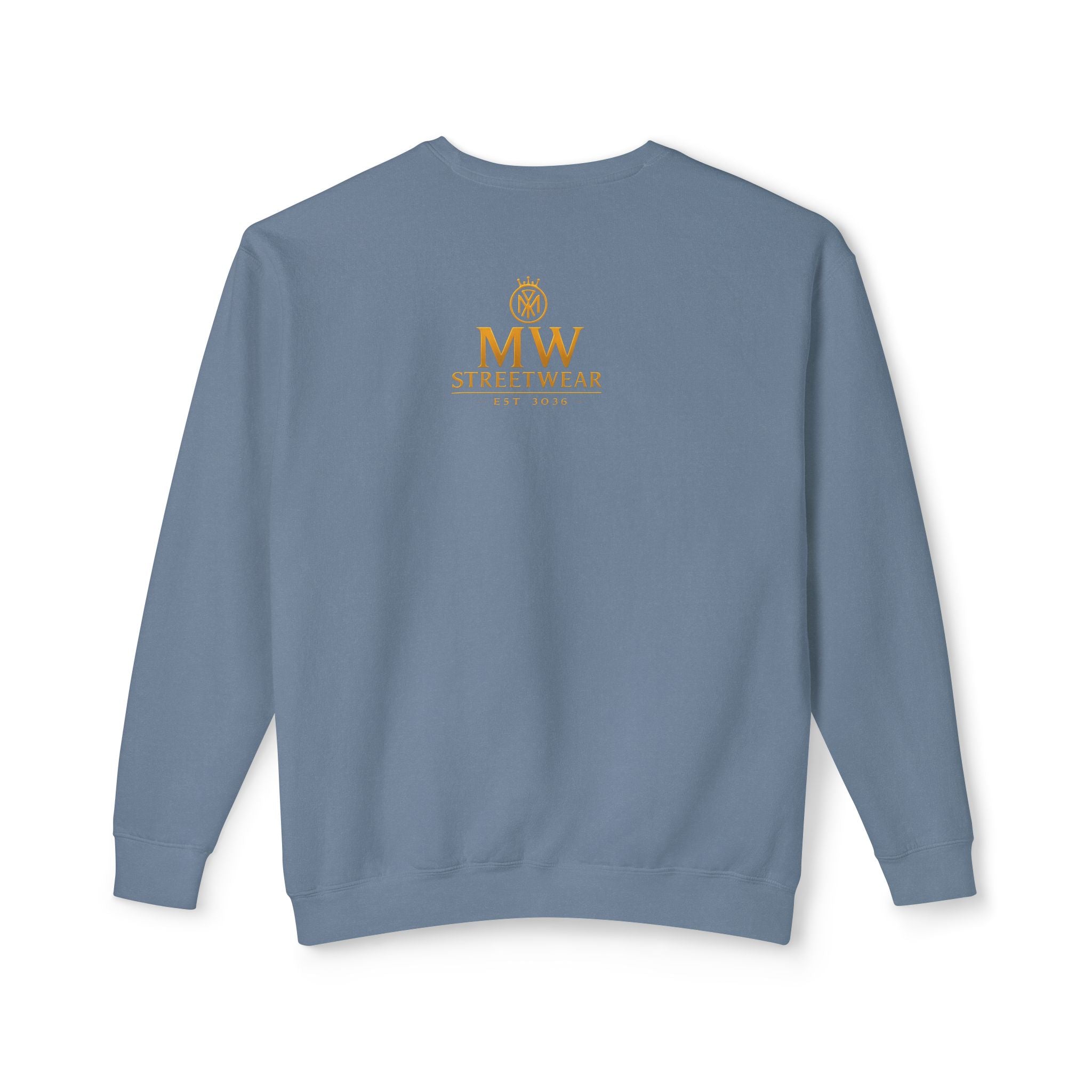 Gold Crown MW Logo Crewneck Sweatshirt — Luxury Monogram Streetwear