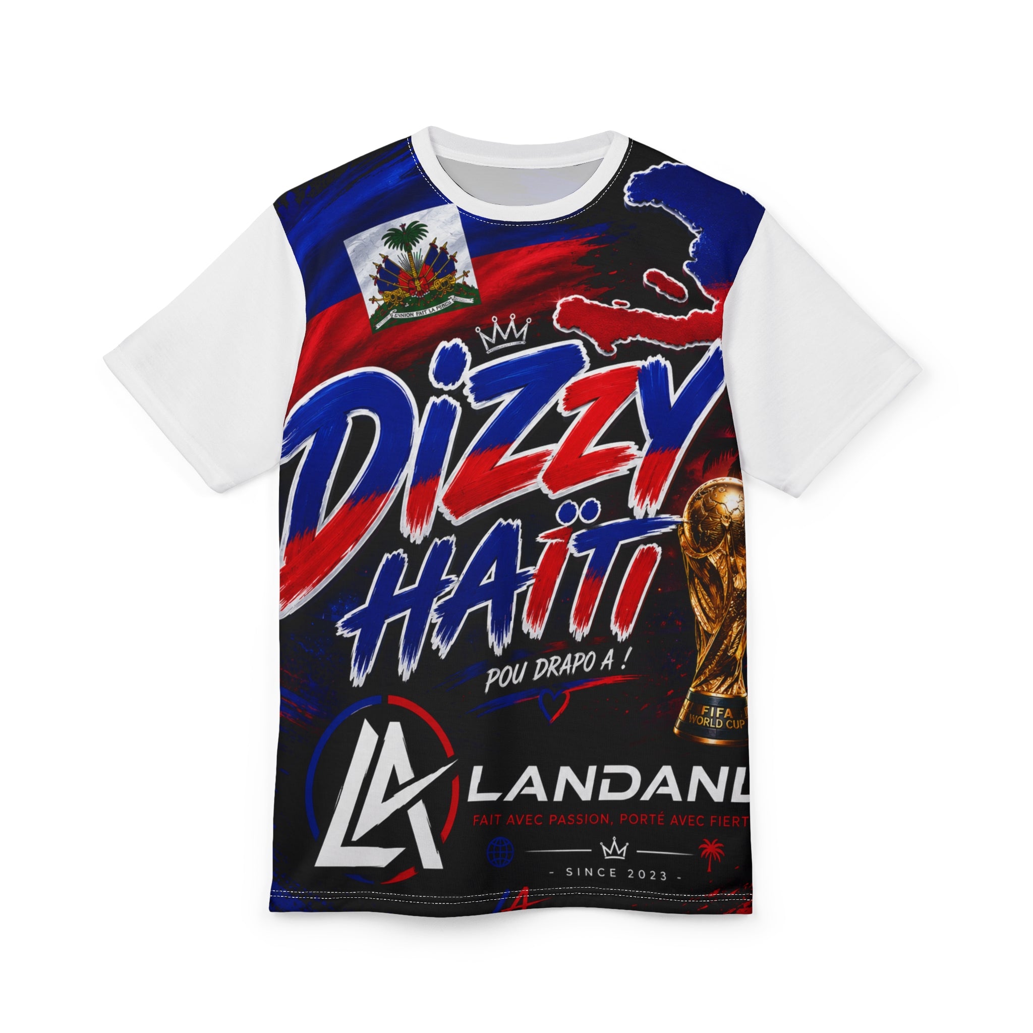 Dizzy Haïti Graphic Tee — Haitian Pride All-Over Print
