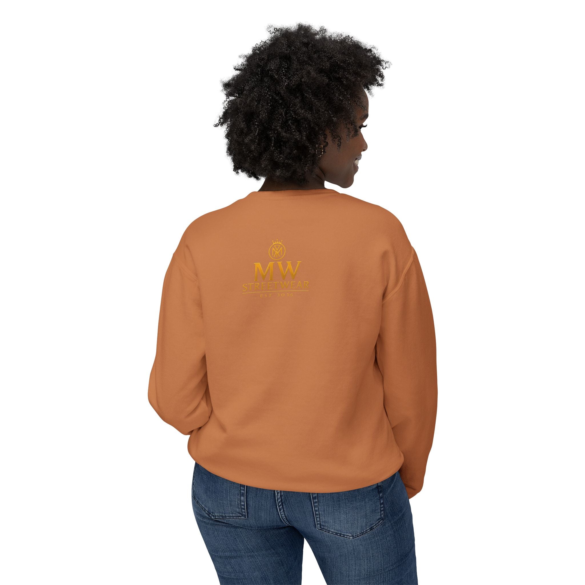 Gold Crown MW Logo Crewneck Sweatshirt — Luxury Monogram Streetwear